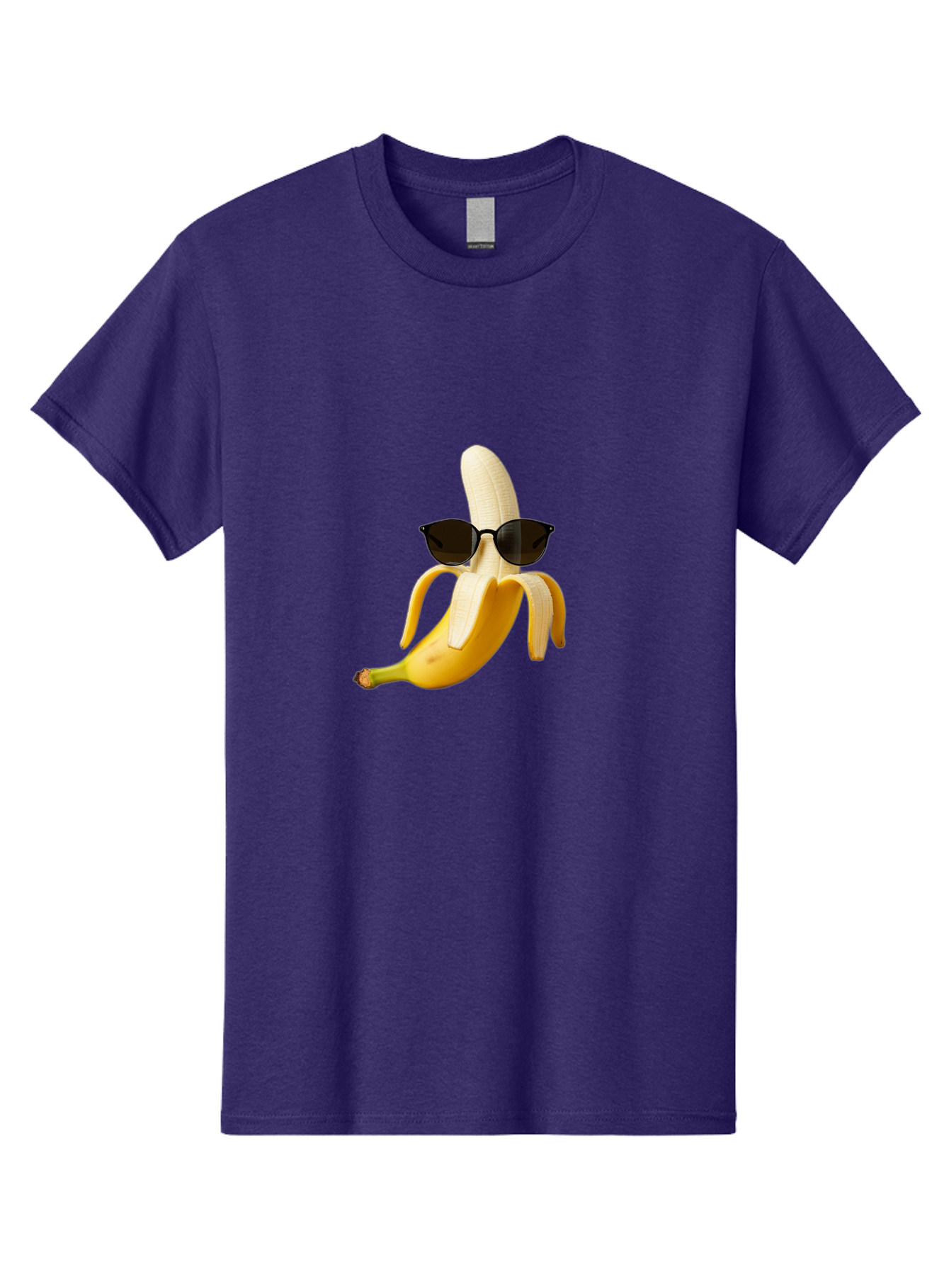 Banana-Sunglasses Men'S Graphic Tee, 100% Cotton, Comfortable Casual Summer Wear, Machine Washable, Vintage Camera, Old Camera, Antique Camera, Black Camera, Classic Photography, Photography Equipment, Nostalgic Device, Film Camera, Camera Art Bak029