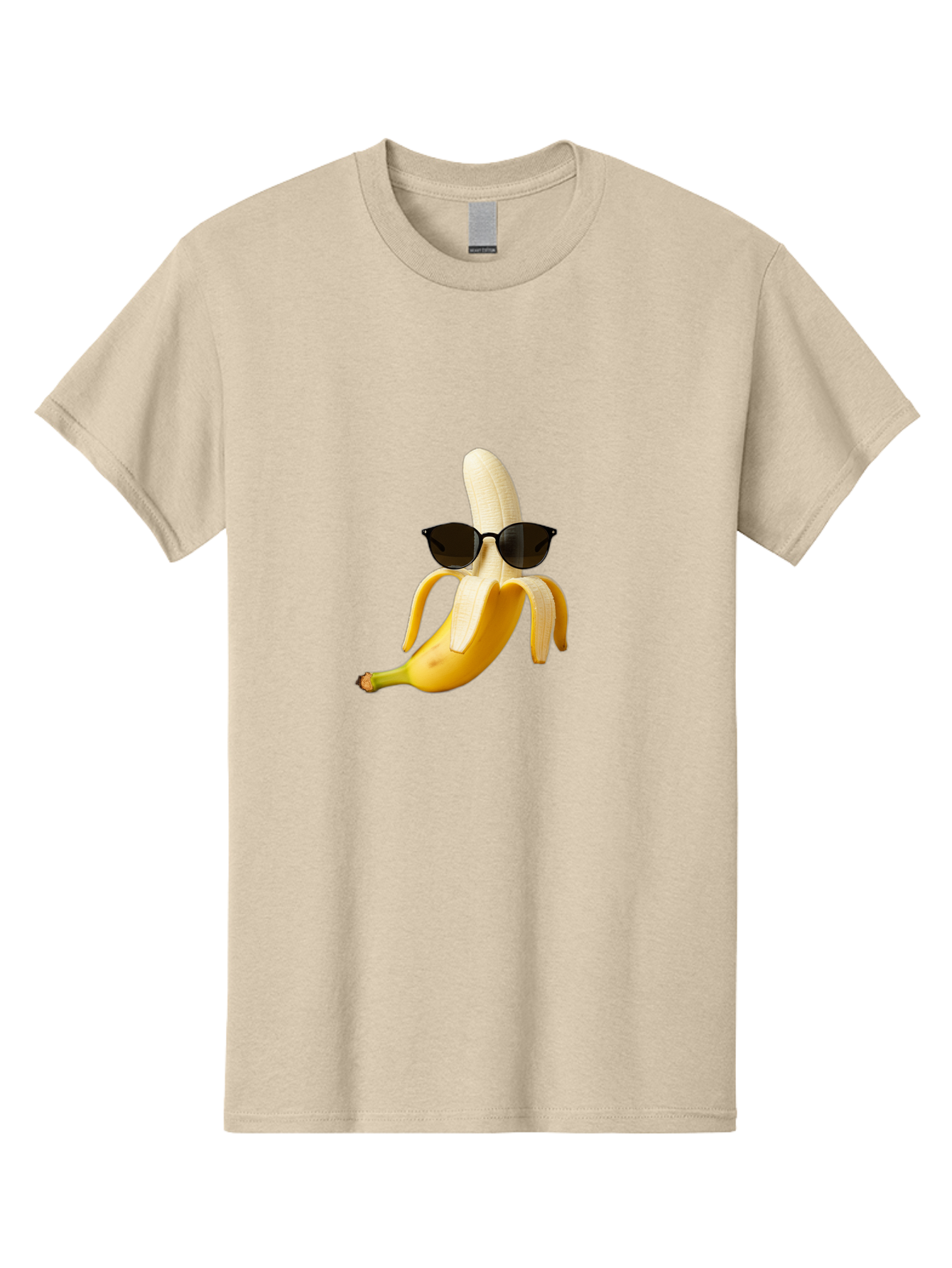 Banana-Sunglasses Men'S Graphic Tee, 100% Cotton, Comfortable Casual Summer Wear, Machine Washable, Vintage Camera, Old Camera, Antique Camera, Black Camera, Classic Photography, Photography Equipment, Nostalgic Device, Film Camera, Camera Art Bak029