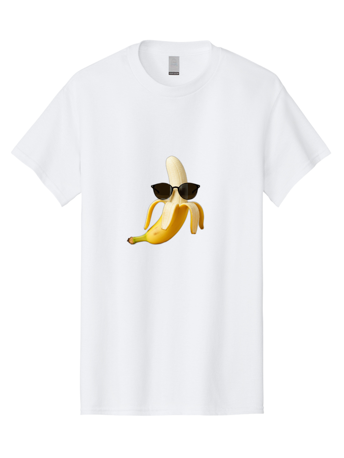 Banana-Sunglasses Men'S Graphic Tee, 100% Cotton, Comfortable Casual Summer Wear, Machine Washable, Vintage Camera, Old Camera, Antique Camera, Black Camera, Classic Photography, Photography Equipment, Nostalgic Device, Film Camera, Camera Art Bak029