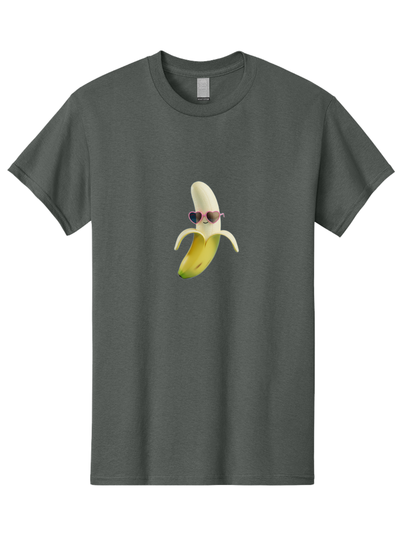 Banana-With-Heart-Shaped-Sunglasses Men'S Graphic Tee, 100% Cotton, Comfortable Casual Summer Wear, Machine Washable, Vintage Camera, Old Camera, Antique Camera, Black Camera, Classic Photography, Photography Equipment, Nostalgic Device, Bak030