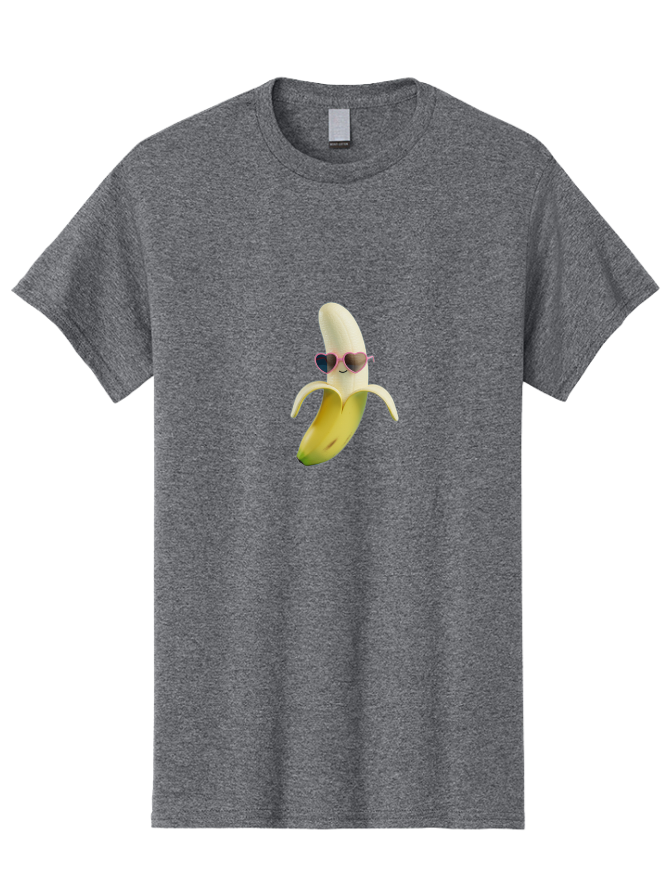 Banana-With-Heart-Shaped-Sunglasses Men'S Graphic Tee, 100% Cotton, Comfortable Casual Summer Wear, Machine Washable, Vintage Camera, Old Camera, Antique Camera, Black Camera, Classic Photography, Photography Equipment, Nostalgic Device, Bak030