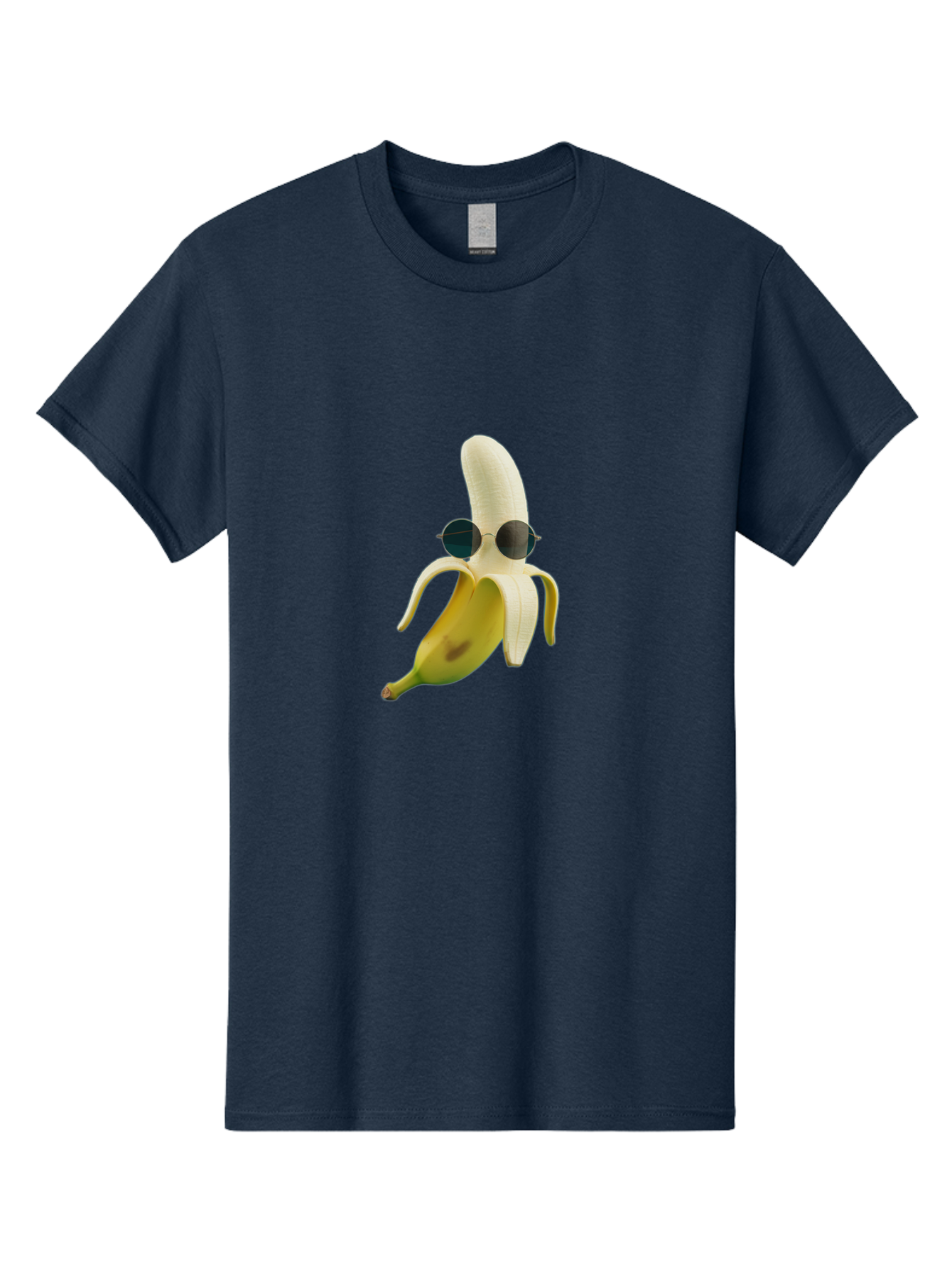 Banana-With-Sunglasses-1 Men'S Graphic Tee, 100% Cotton, Comfortable Casual Summer Wear, Machine Washable, Vintage Camera, Old Camera, Antique Camera, Black Camera, Classic Photography, Photography Equipment, Nostalgic Device, Film Camera, Bak031