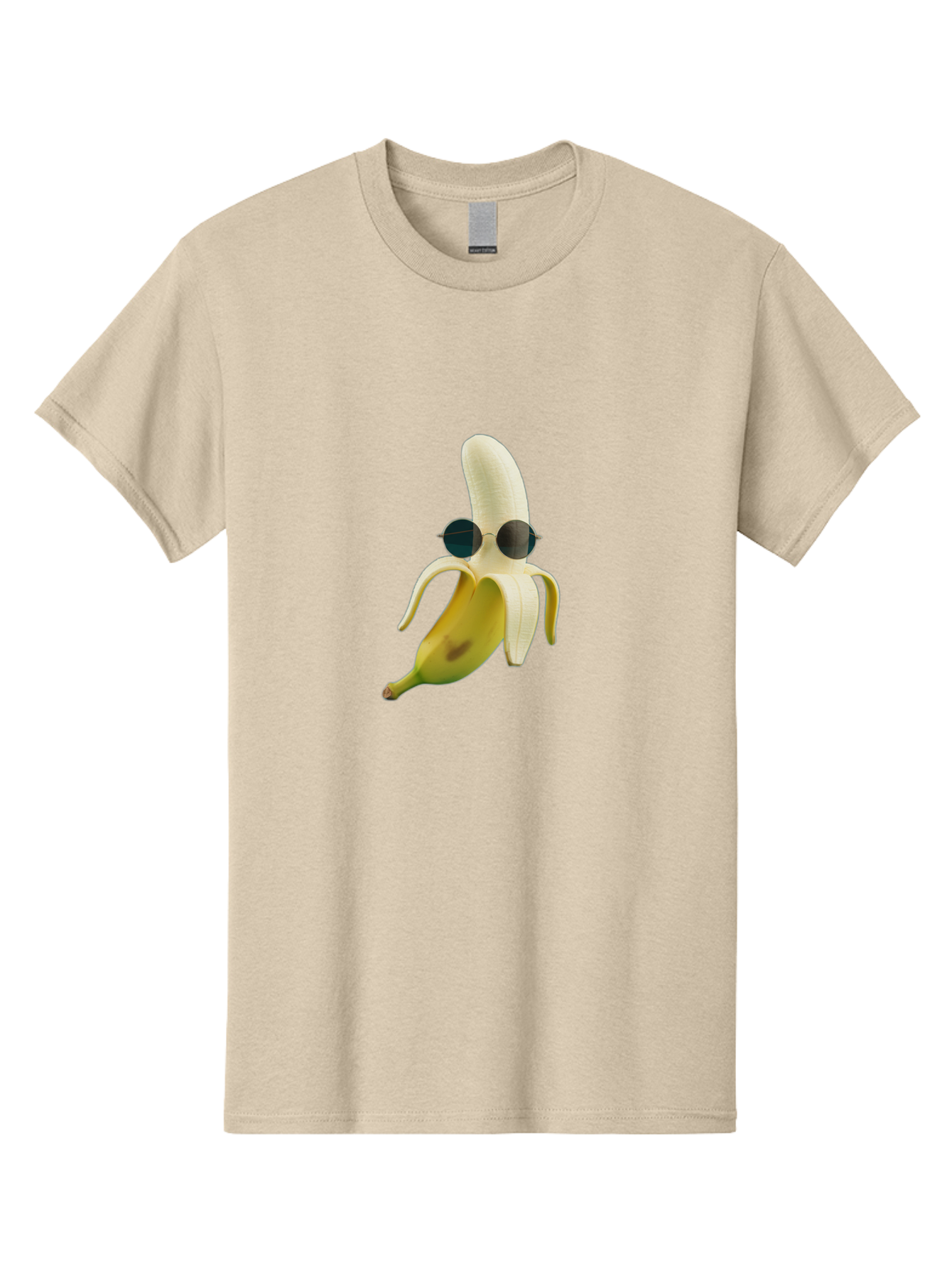 Banana-With-Sunglasses-1 Men'S Graphic Tee, 100% Cotton, Comfortable Casual Summer Wear, Machine Washable, Vintage Camera, Old Camera, Antique Camera, Black Camera, Classic Photography, Photography Equipment, Nostalgic Device, Film Camera, Bak031