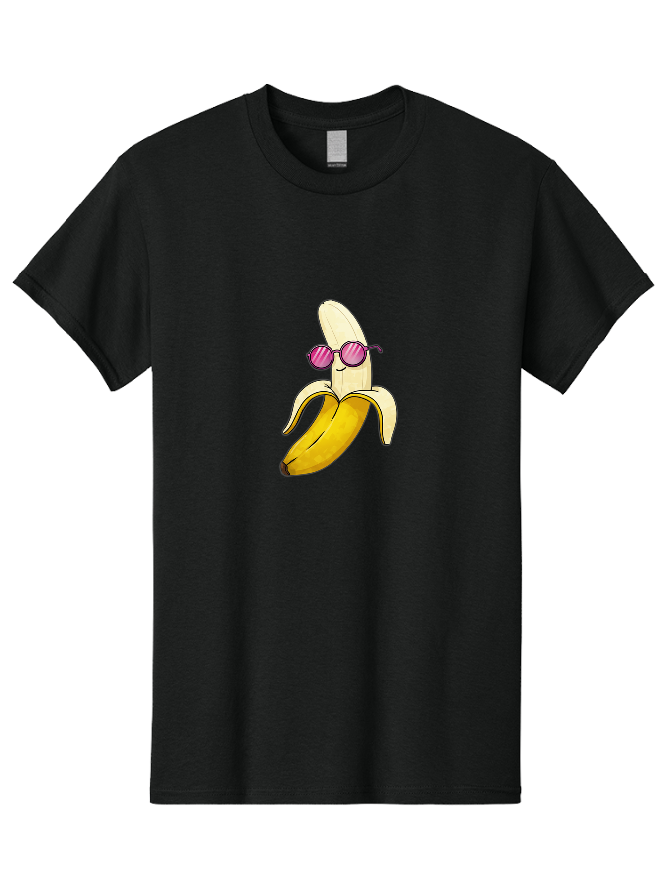 Banana-With-Sunglasses-2 Men'S Graphic Tee, 100% Cotton, Comfortable Casual Summer Wear, Machine Washable, Vintage Camera, Old Camera, Antique Camera, Black Camera, Classic Photography, Photography Equipment, Nostalgic Device, Film Camera, Bak032