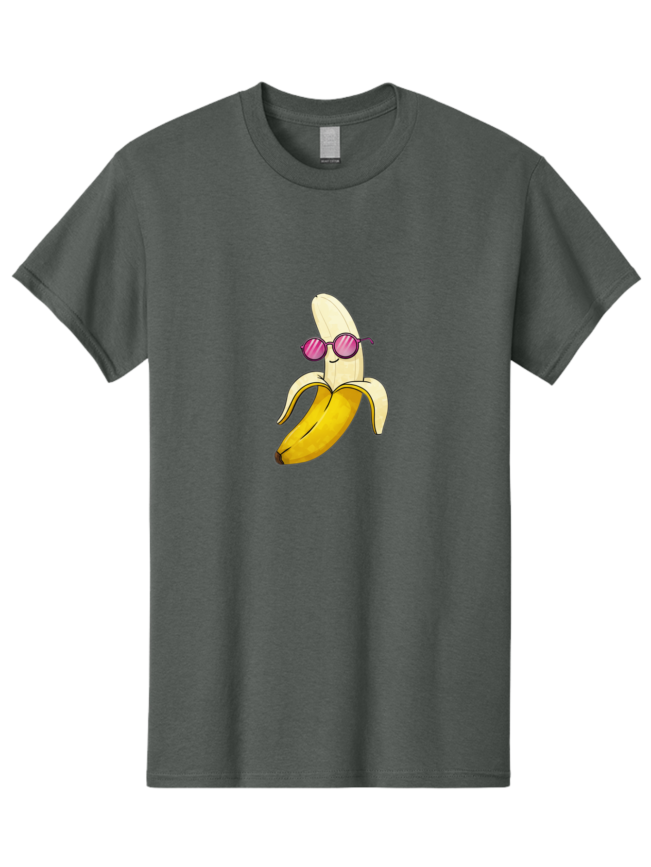 Banana-With-Sunglasses-2 Men'S Graphic Tee, 100% Cotton, Comfortable Casual Summer Wear, Machine Washable, Vintage Camera, Old Camera, Antique Camera, Black Camera, Classic Photography, Photography Equipment, Nostalgic Device, Film Camera, Bak032