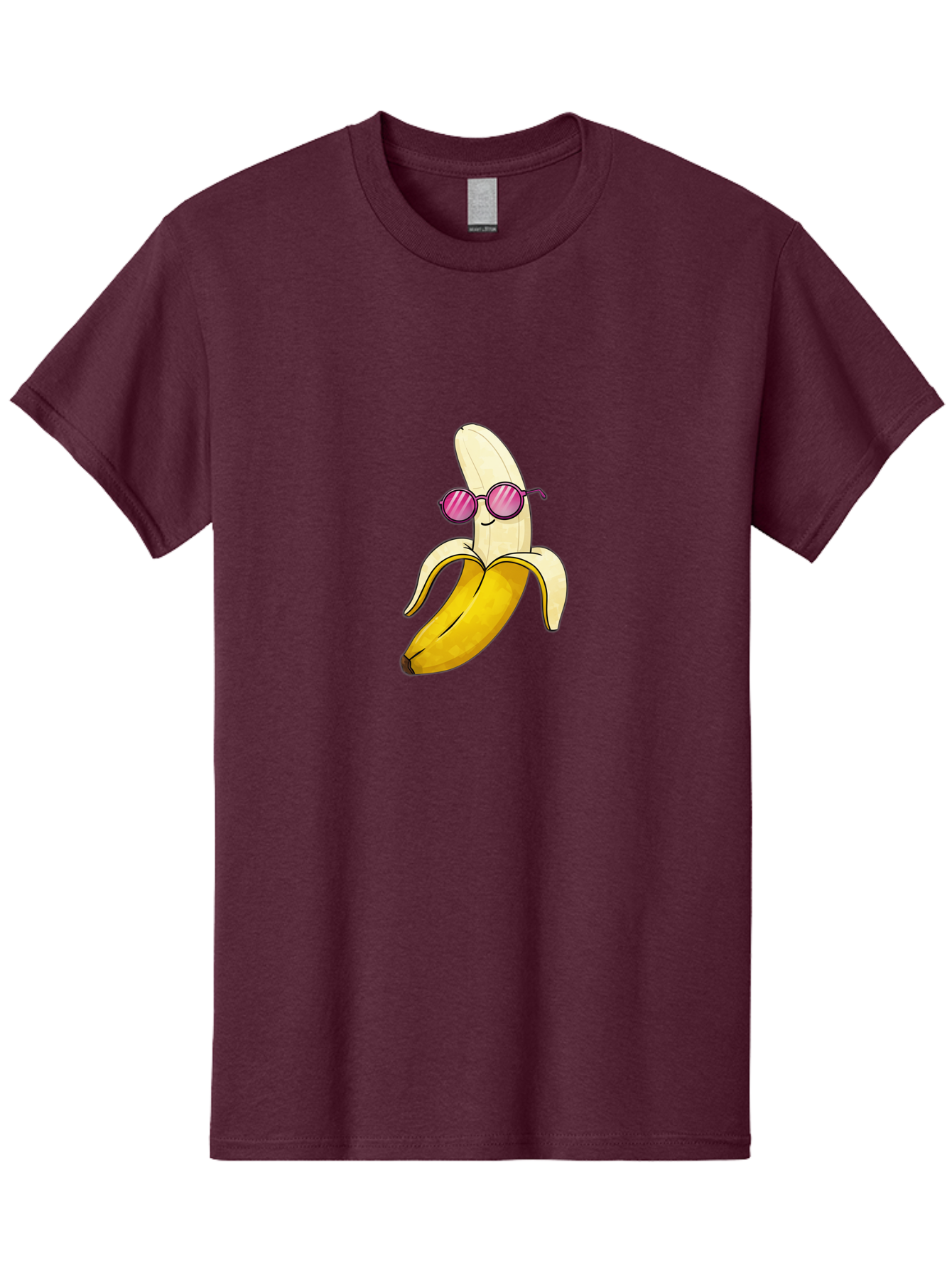 Banana-With-Sunglasses-2 Men'S Graphic Tee, 100% Cotton, Comfortable Casual Summer Wear, Machine Washable, Vintage Camera, Old Camera, Antique Camera, Black Camera, Classic Photography, Photography Equipment, Nostalgic Device, Film Camera, Bak032