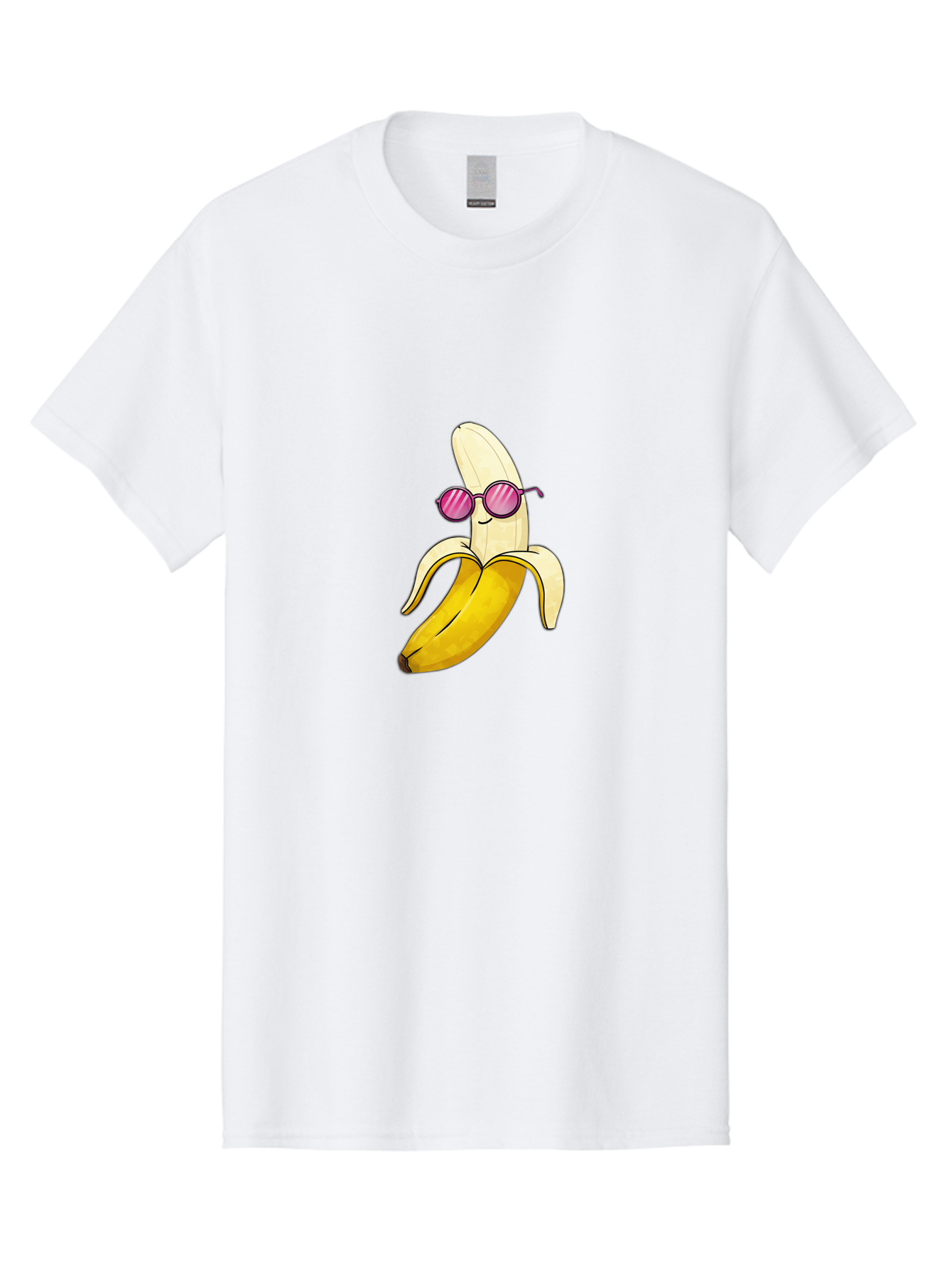 Banana-With-Sunglasses-2 Men'S Graphic Tee, 100% Cotton, Comfortable Casual Summer Wear, Machine Washable, Vintage Camera, Old Camera, Antique Camera, Black Camera, Classic Photography, Photography Equipment, Nostalgic Device, Film Camera, Bak032