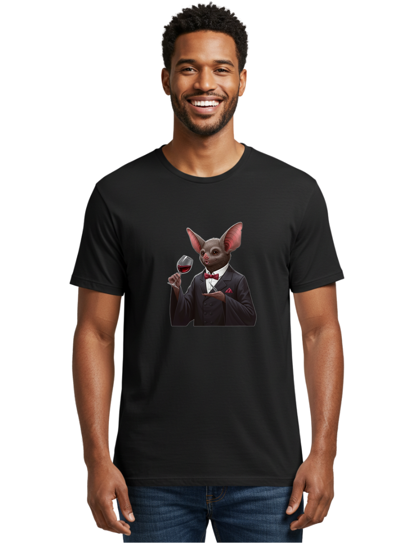 Bat-In-Suit Men'S Graphic Tee, 100% Cotton, Comfortable Casual Summer Wear, Machine Washable, Vintage Camera, Old Camera, Antique Camera, Black Camera, Classic Photography, Photography Equipment, Nostalgic Device, Film Camera, Camera Art Bak034