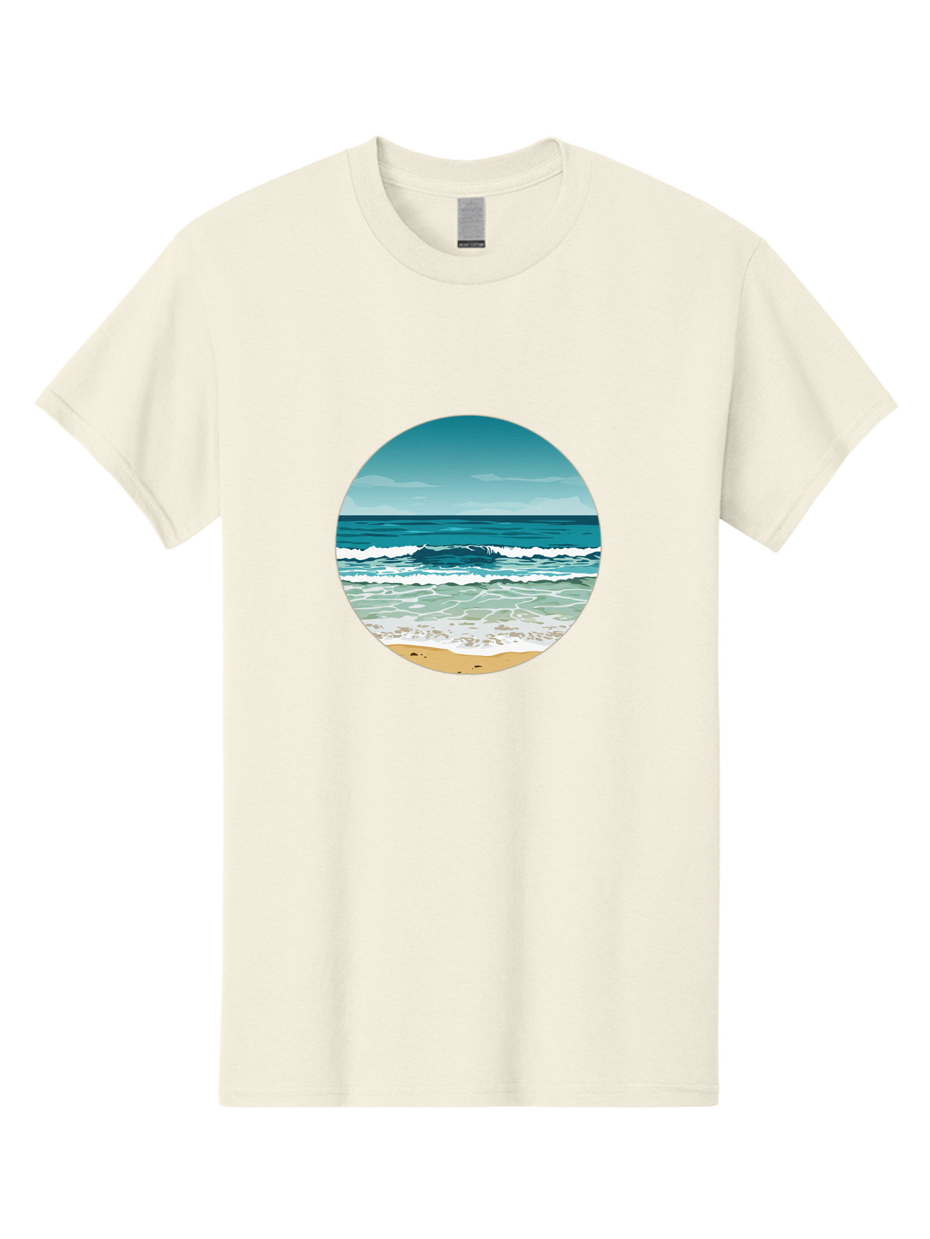 Beach-Scene-1 Men'S Graphic Tee, 100% Cotton, Comfortable Casual Summer Wear, Machine Washable, Vintage Camera, Old Camera, Antique Camera, Black Camera, Classic Photography, Photography Equipment, Nostalgic Device, Film Camera, Camera Art Bak036