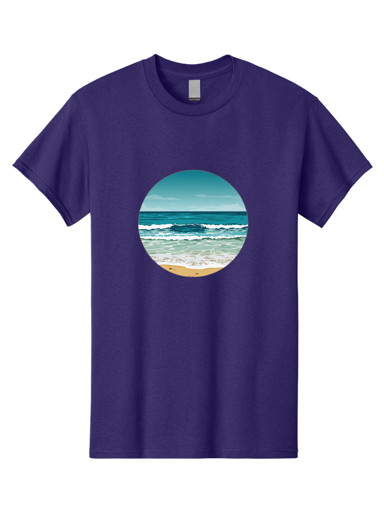 Beach-Scene-1 Men'S Graphic Tee, 100% Cotton, Comfortable Casual Summer Wear, Machine Washable, Vintage Camera, Old Camera, Antique Camera, Black Camera, Classic Photography, Photography Equipment, Nostalgic Device, Film Camera, Camera Art Bak036