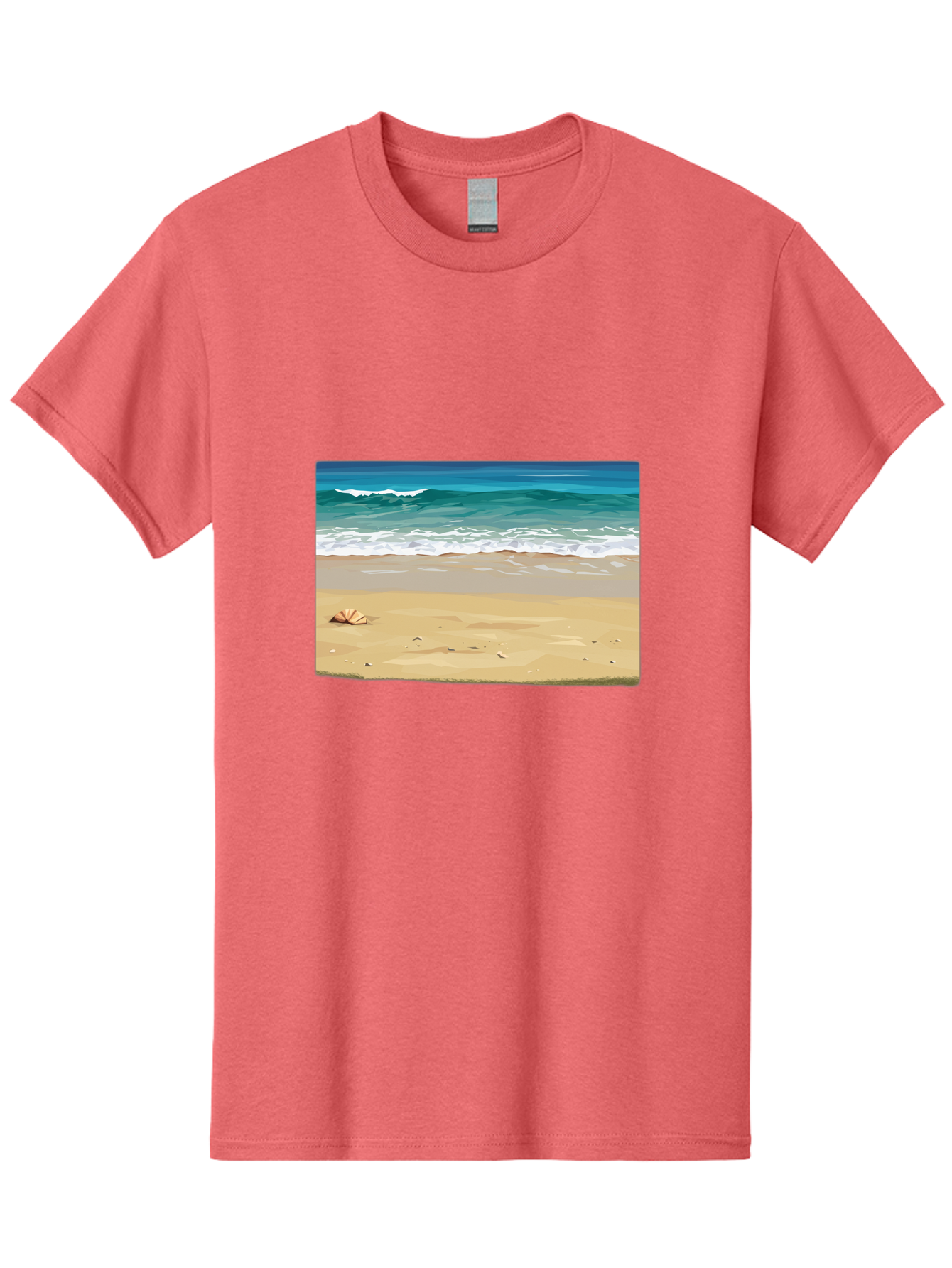 Beach-Scene-2 Men'S Graphic Tee, 100% Cotton, Comfortable Casual Summer Wear, Machine Washable, Vintage Camera, Old Camera, Antique Camera, Black Camera, Classic Photography, Photography Equipment, Nostalgic Device, Film Camera, Camera Art Bak037