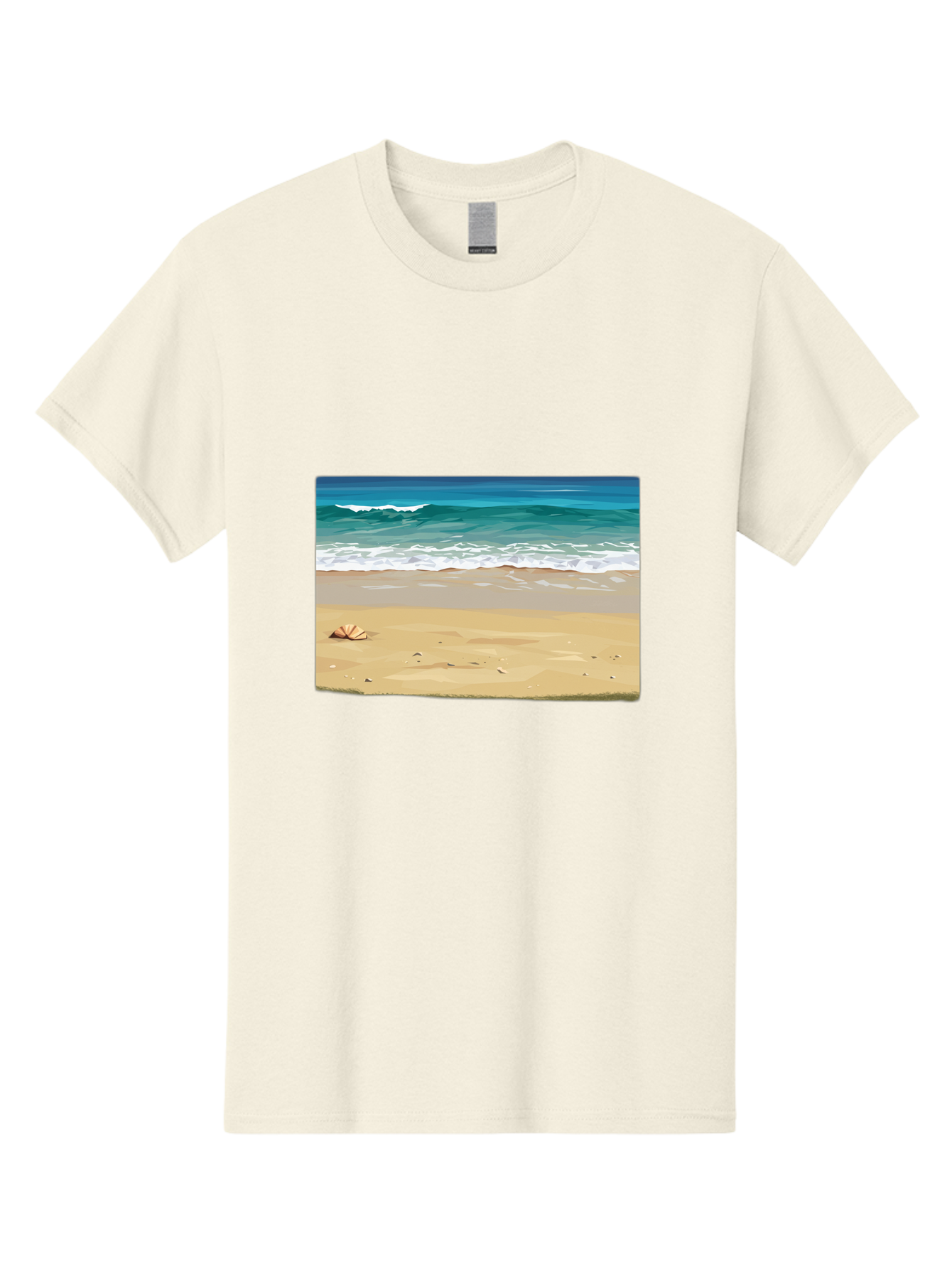 Beach-Scene-2 Men'S Graphic Tee, 100% Cotton, Comfortable Casual Summer Wear, Machine Washable, Vintage Camera, Old Camera, Antique Camera, Black Camera, Classic Photography, Photography Equipment, Nostalgic Device, Film Camera, Camera Art Bak037
