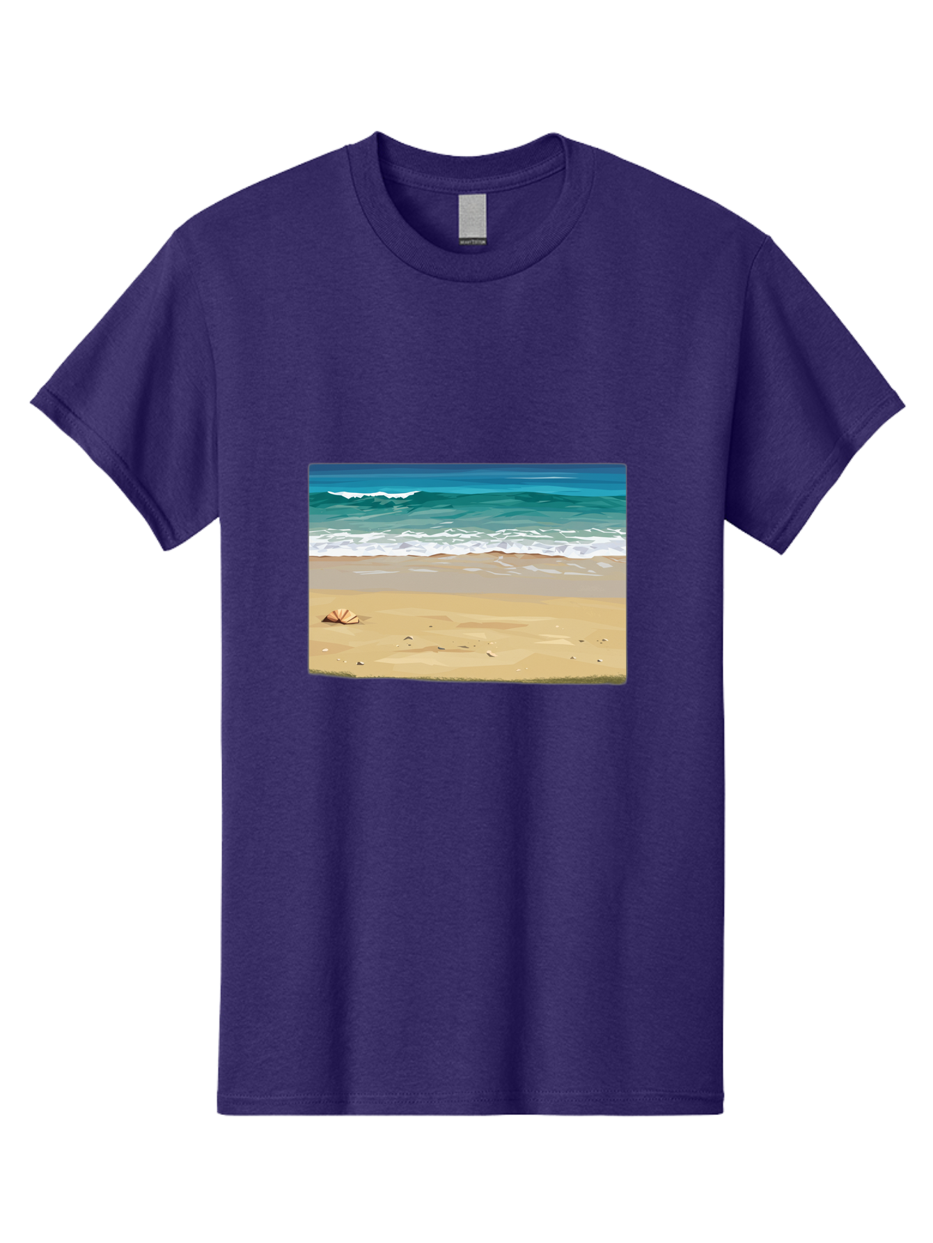 Beach-Scene-2 Men'S Graphic Tee, 100% Cotton, Comfortable Casual Summer Wear, Machine Washable, Vintage Camera, Old Camera, Antique Camera, Black Camera, Classic Photography, Photography Equipment, Nostalgic Device, Film Camera, Camera Art Bak037