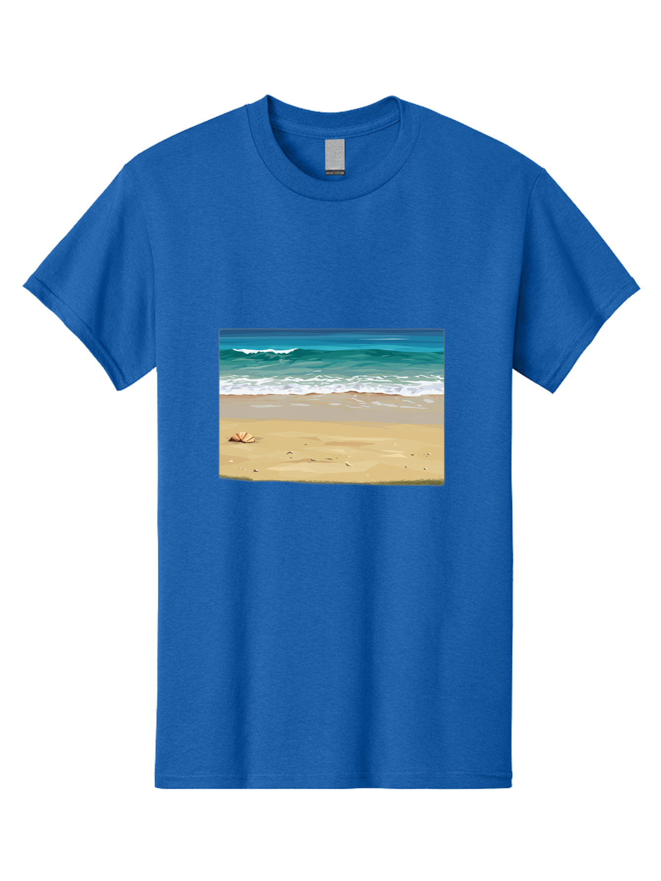 Beach-Scene-2 Men'S Graphic Tee, 100% Cotton, Comfortable Casual Summer Wear, Machine Washable, Vintage Camera, Old Camera, Antique Camera, Black Camera, Classic Photography, Photography Equipment, Nostalgic Device, Film Camera, Camera Art Bak037
