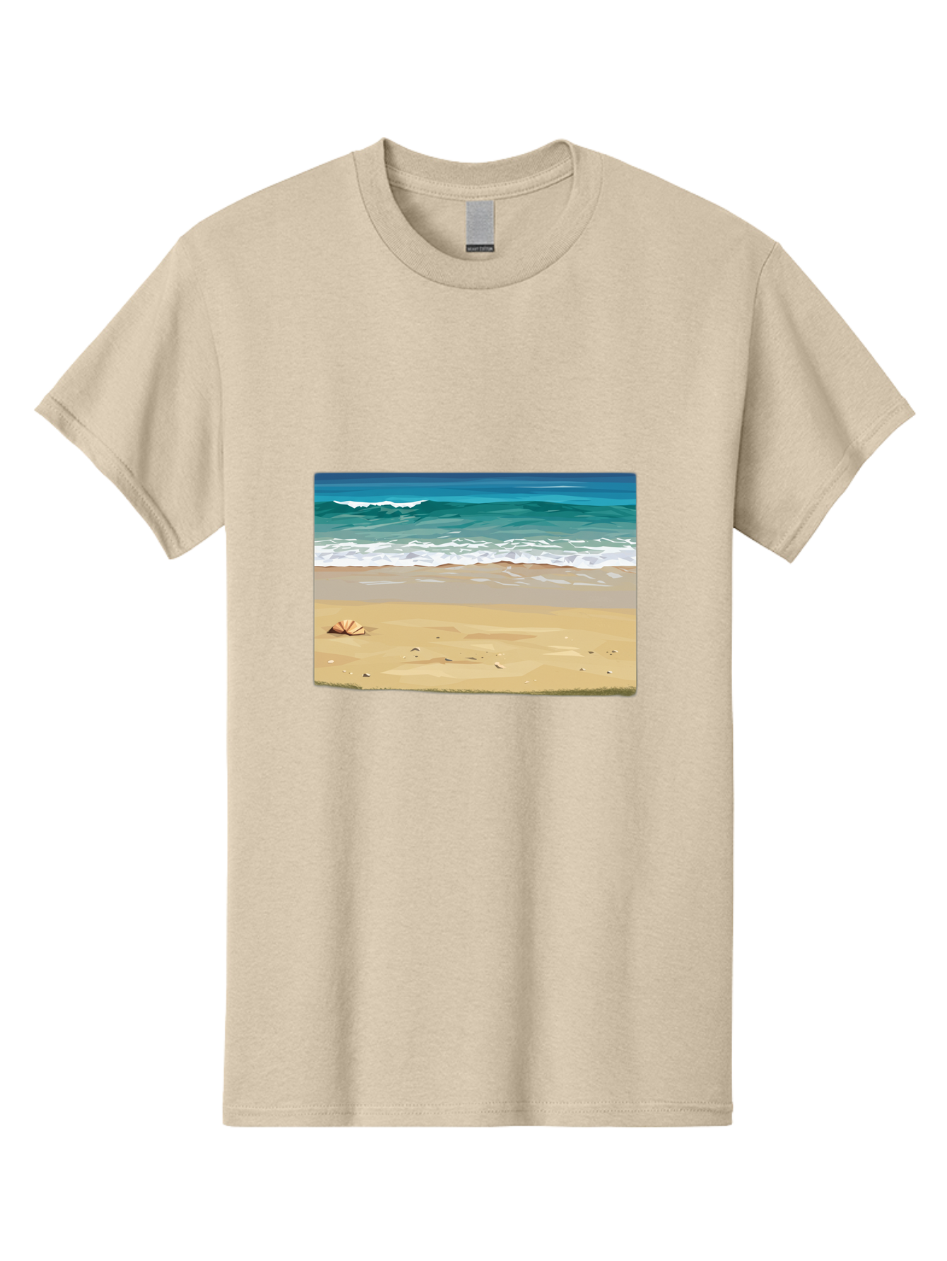 Beach-Scene-2 Men'S Graphic Tee, 100% Cotton, Comfortable Casual Summer Wear, Machine Washable, Vintage Camera, Old Camera, Antique Camera, Black Camera, Classic Photography, Photography Equipment, Nostalgic Device, Film Camera, Camera Art Bak037