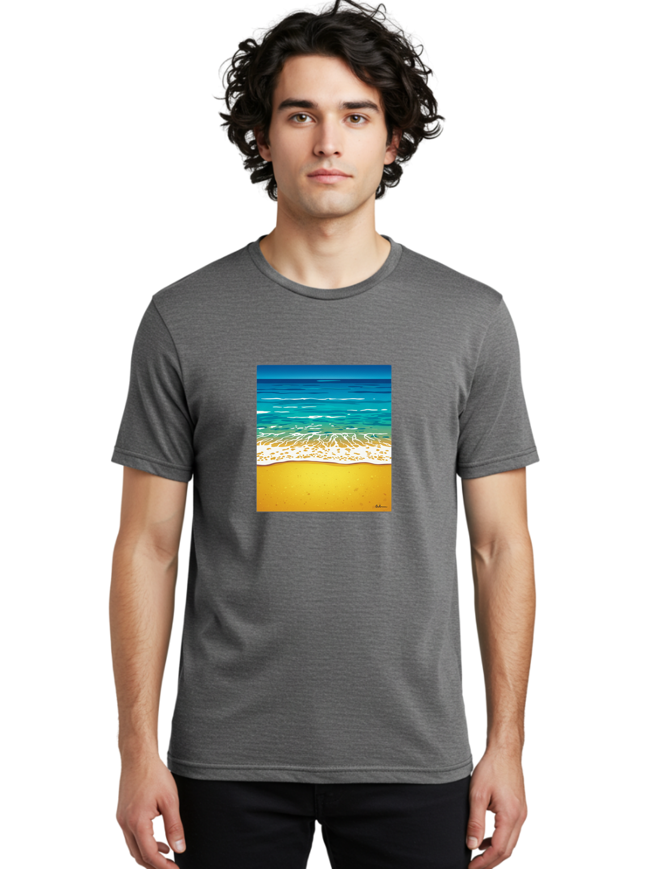 Beach-Scene Men'S Graphic Tee, 100% Cotton, Comfortable Casual Summer Wear, Machine Washable, Vintage Camera, Old Camera, Antique Camera, Black Camera, Classic Photography, Photography Equipment, Nostalgic Device, Film Camera, Camera Art Bak038