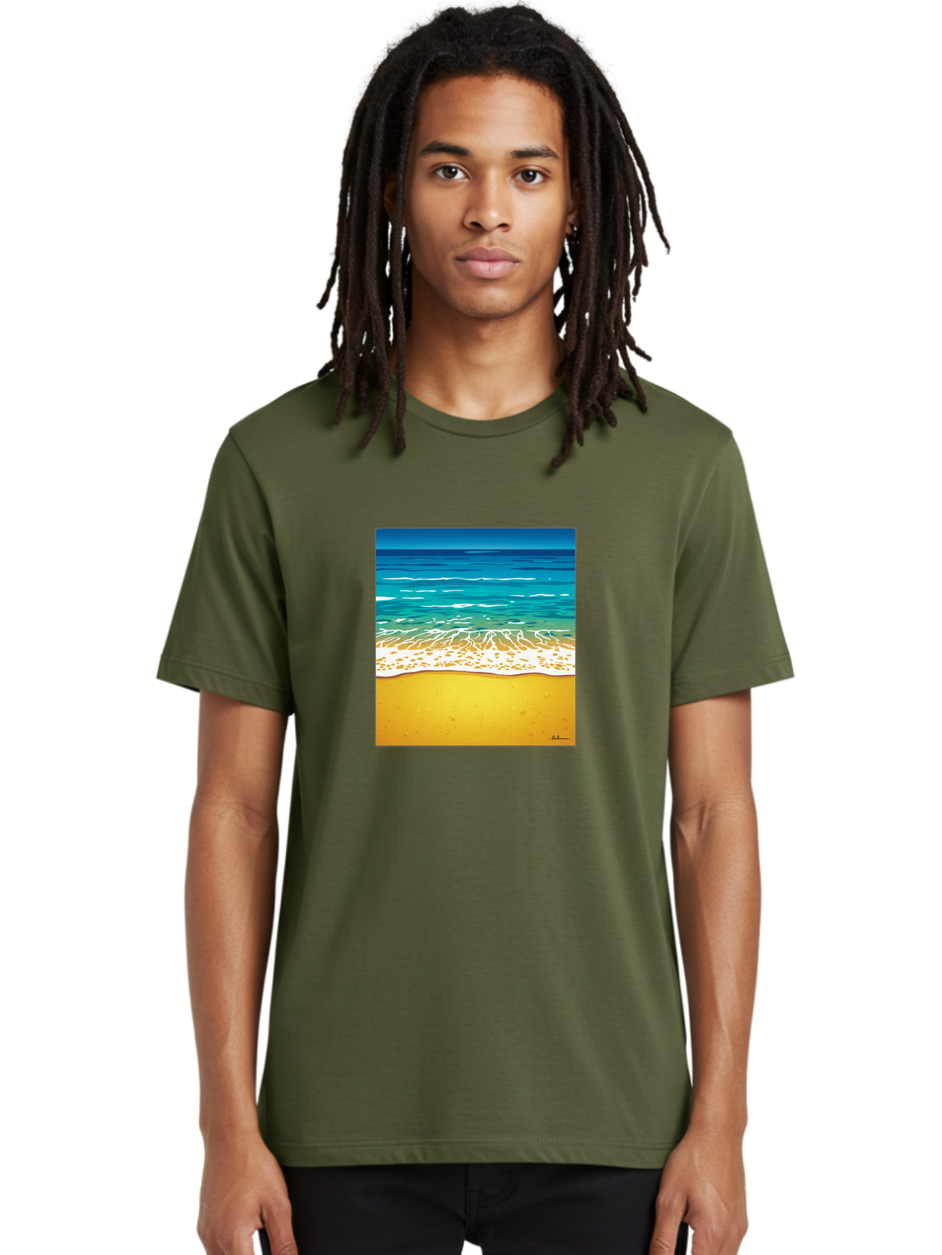 Beach-Scene Men'S Graphic Tee, 100% Cotton, Comfortable Casual Summer Wear, Machine Washable, Vintage Camera, Old Camera, Antique Camera, Black Camera, Classic Photography, Photography Equipment, Nostalgic Device, Film Camera, Camera Art Bak038