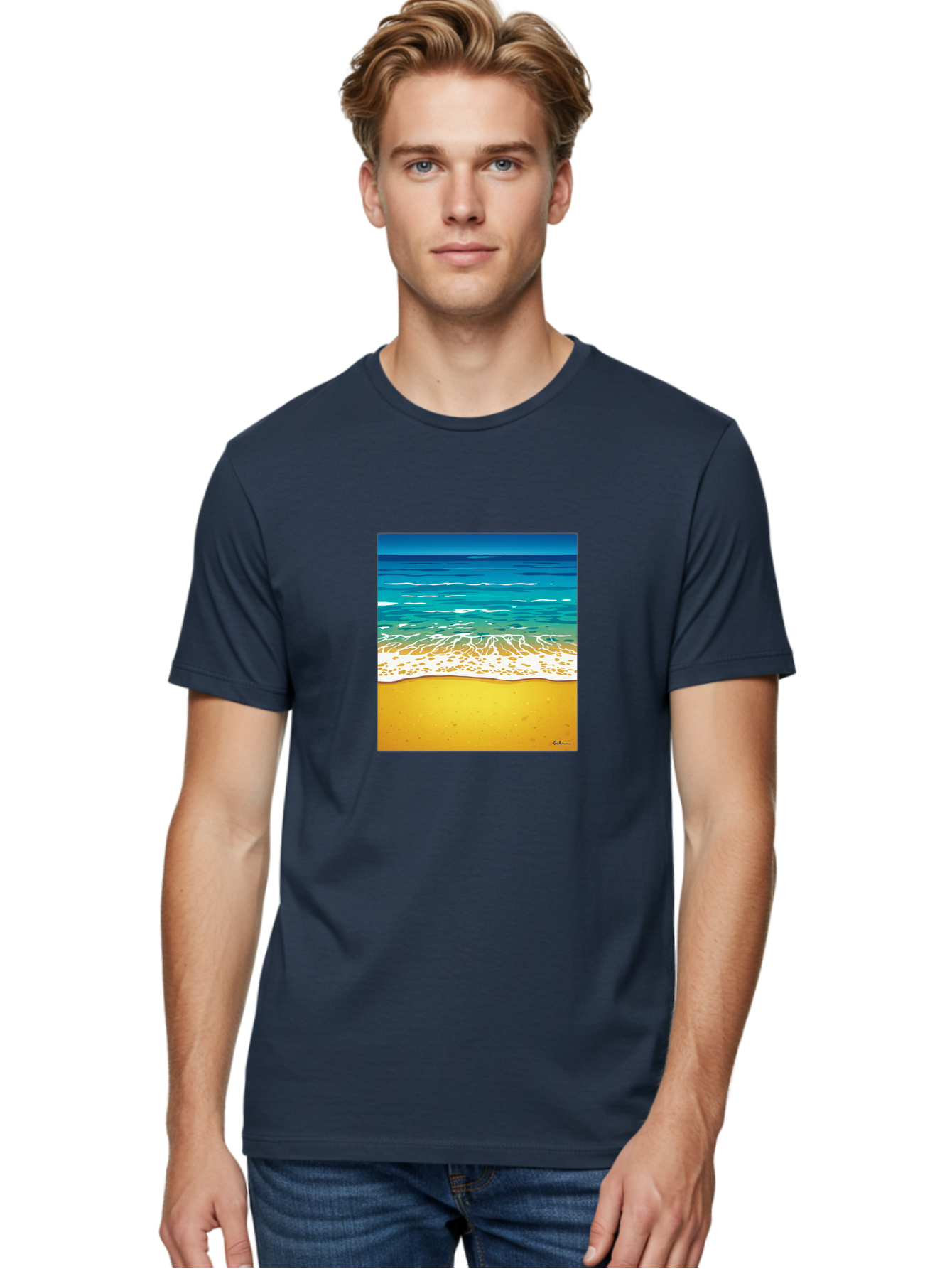 Beach-Scene Men'S Graphic Tee, 100% Cotton, Comfortable Casual Summer Wear, Machine Washable, Vintage Camera, Old Camera, Antique Camera, Black Camera, Classic Photography, Photography Equipment, Nostalgic Device, Film Camera, Camera Art Bak038