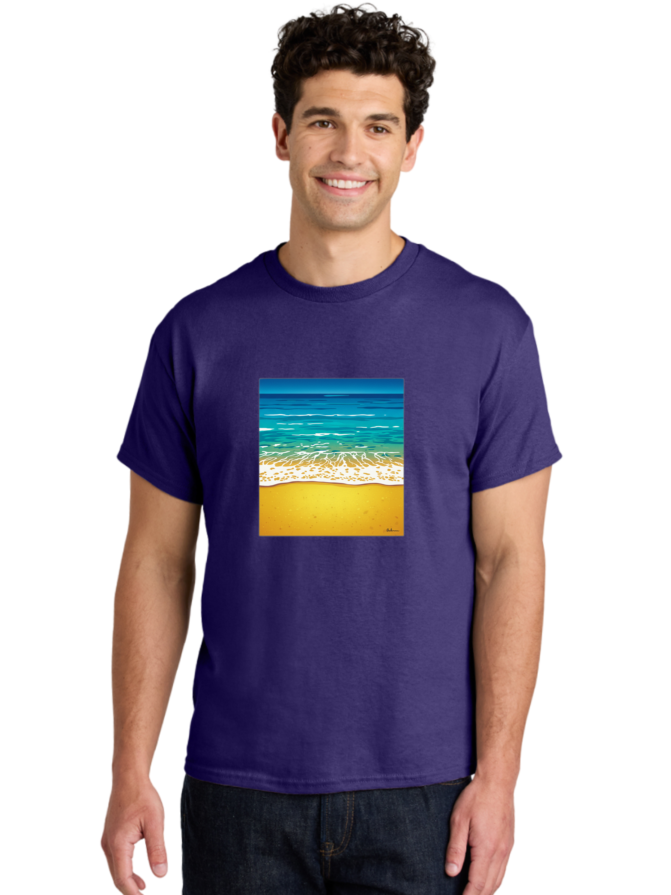 Beach-Scene Men'S Graphic Tee, 100% Cotton, Comfortable Casual Summer Wear, Machine Washable, Vintage Camera, Old Camera, Antique Camera, Black Camera, Classic Photography, Photography Equipment, Nostalgic Device, Film Camera, Camera Art Bak038