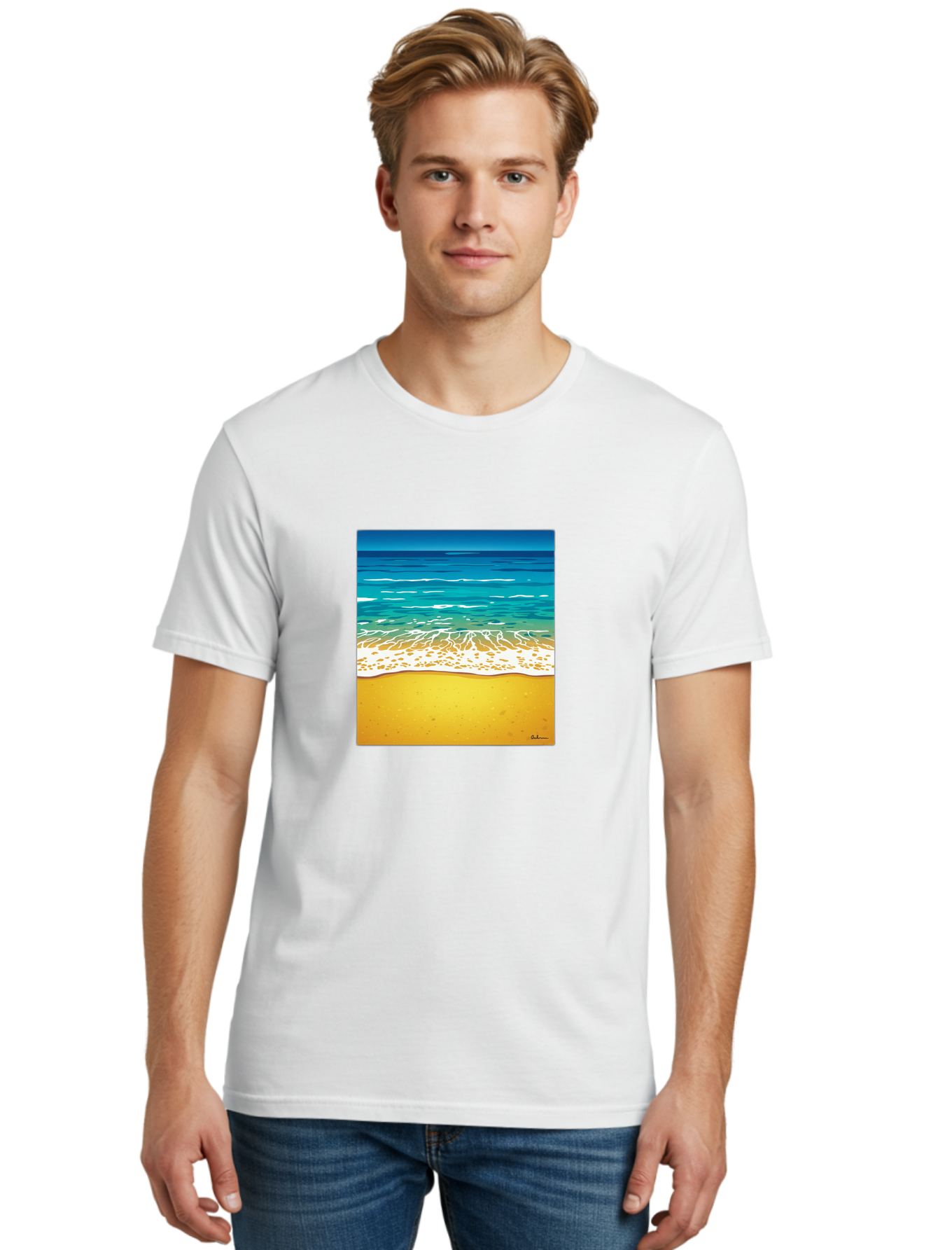 Beach-Scene Men'S Graphic Tee, 100% Cotton, Comfortable Casual Summer Wear, Machine Washable, Vintage Camera, Old Camera, Antique Camera, Black Camera, Classic Photography, Photography Equipment, Nostalgic Device, Film Camera, Camera Art Bak038