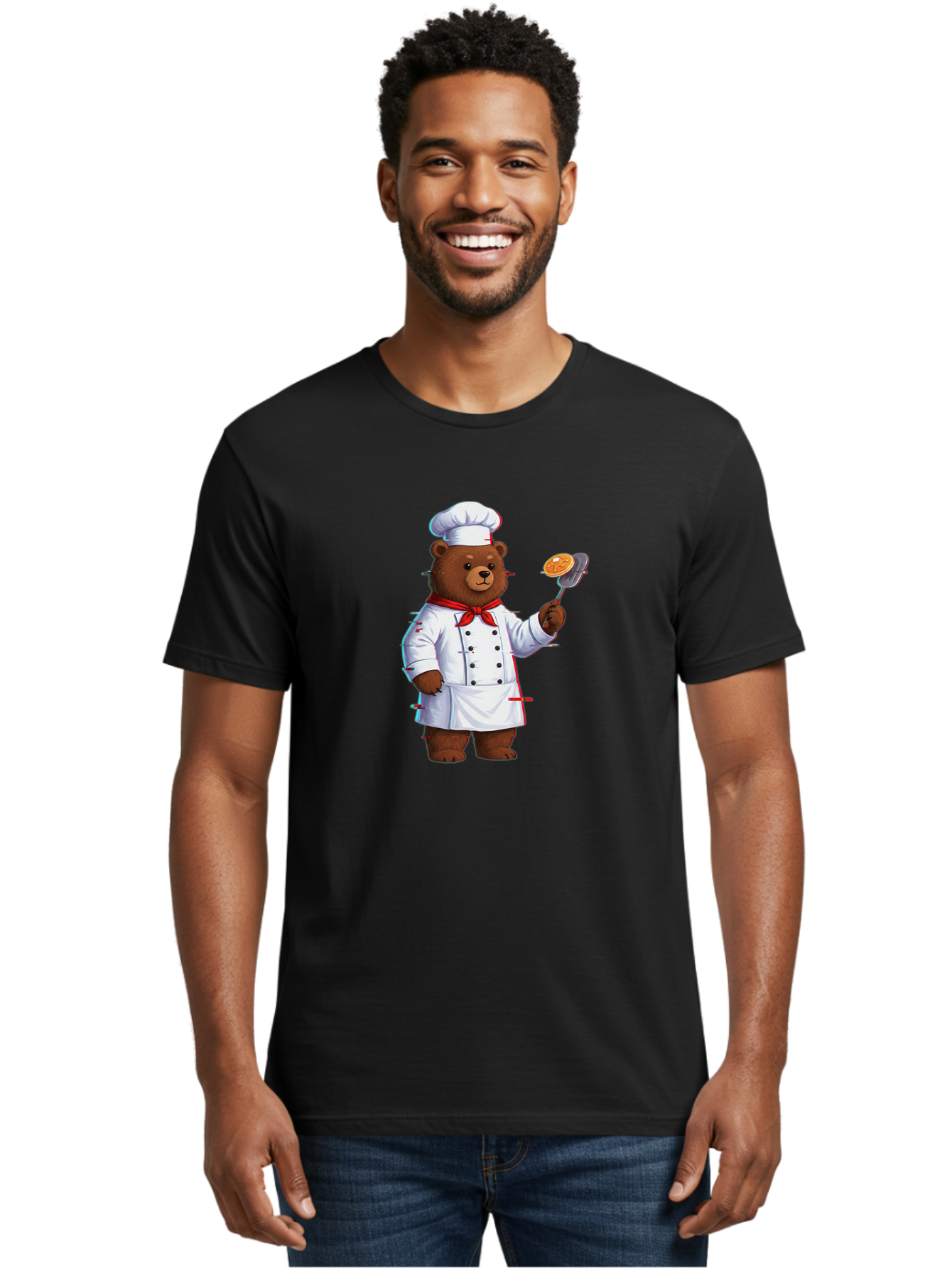 Bear-Chef Men'S Graphic Tee, 100% Cotton, Comfortable Casual Summer Wear, Machine Washable, Vintage Camera, Old Camera, Antique Camera, Black Camera, Classic Photography, Photography Equipment, Nostalgic Device, Film Camera, Camera Art Bak039