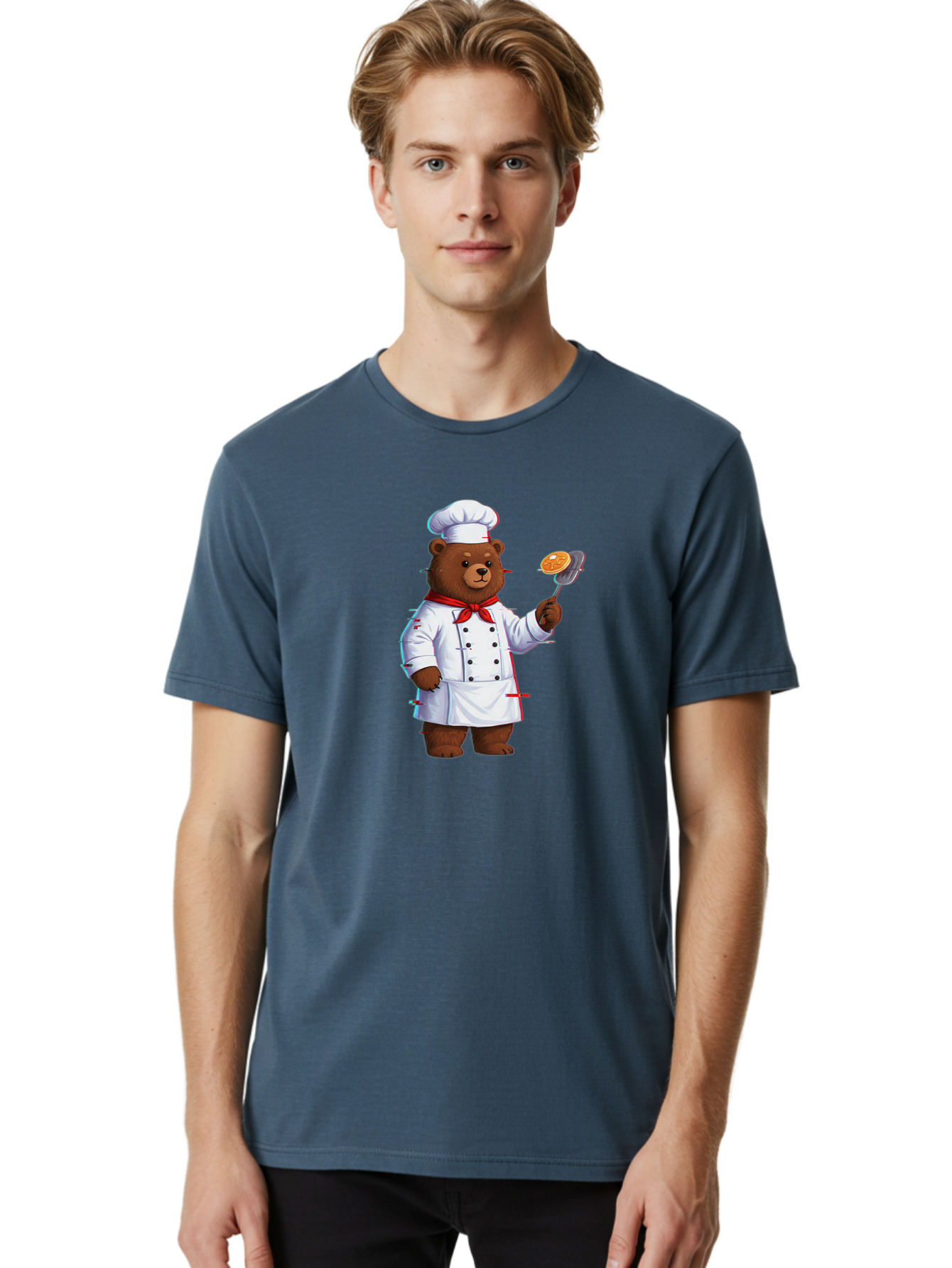 Bear-Chef Men'S Graphic Tee, 100% Cotton, Comfortable Casual Summer Wear, Machine Washable, Vintage Camera, Old Camera, Antique Camera, Black Camera, Classic Photography, Photography Equipment, Nostalgic Device, Film Camera, Camera Art Bak039
