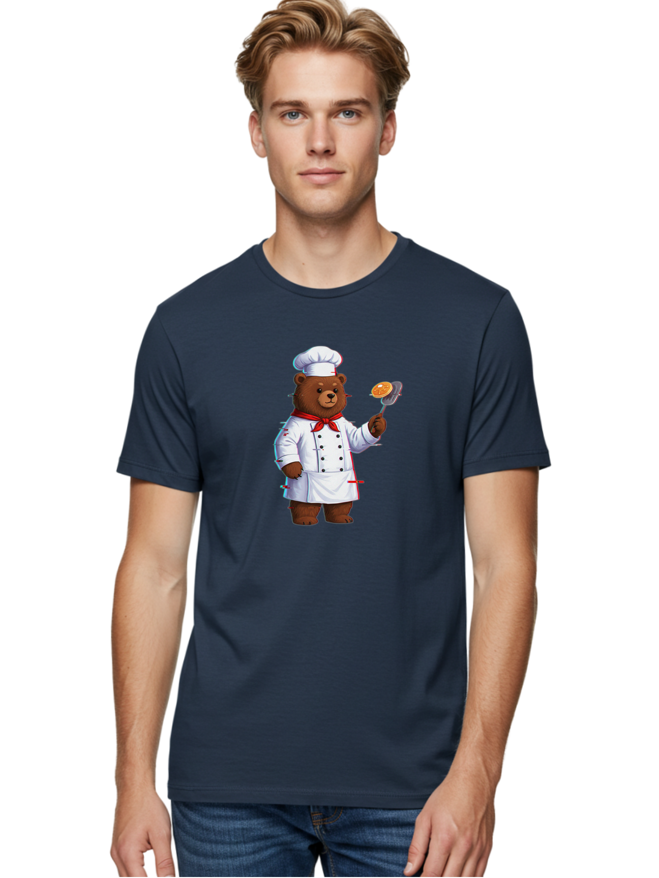 Bear-Chef Men'S Graphic Tee, 100% Cotton, Comfortable Casual Summer Wear, Machine Washable, Vintage Camera, Old Camera, Antique Camera, Black Camera, Classic Photography, Photography Equipment, Nostalgic Device, Film Camera, Camera Art Bak039