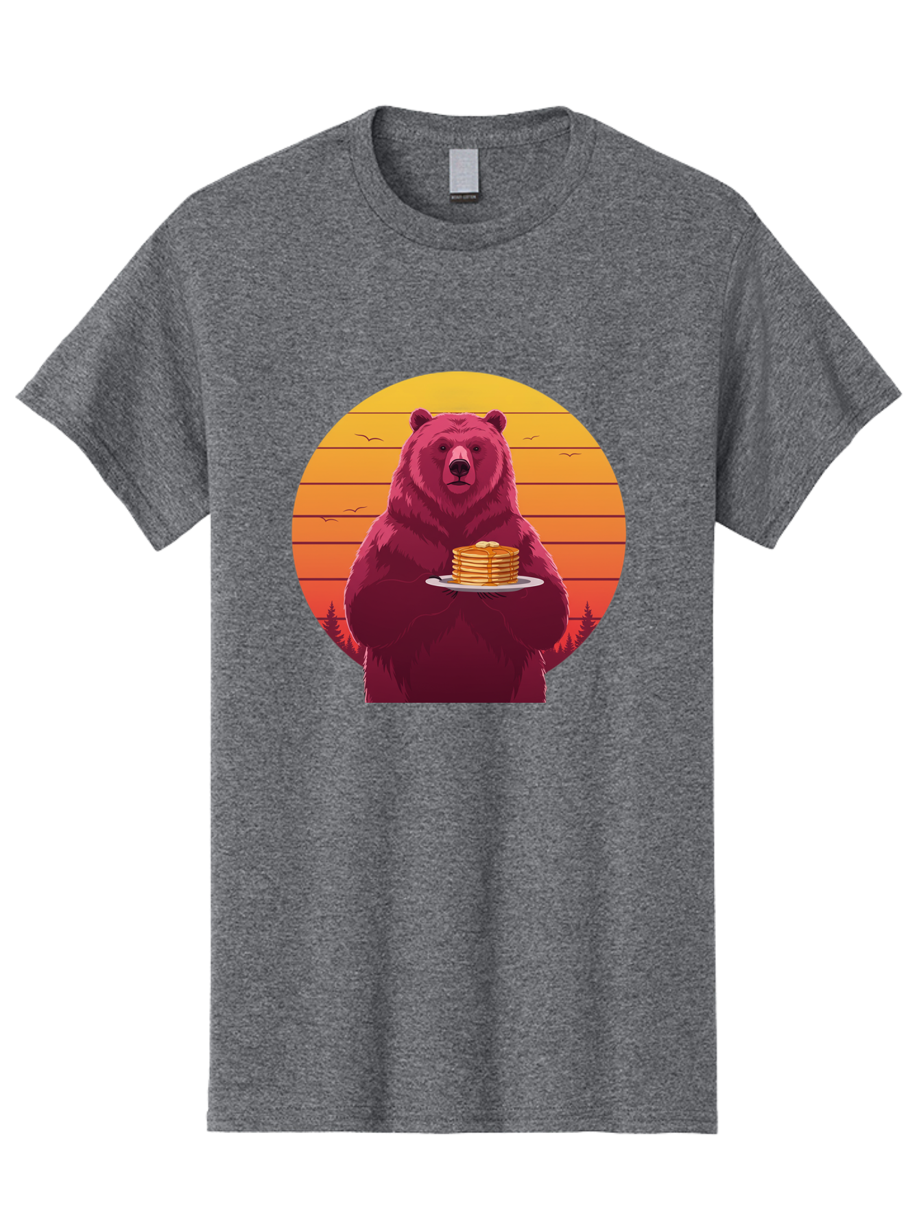 Bear-Holding-Pancakes Men'S Graphic Tee, 100% Cotton, Comfortable Casual Summer Wear, Machine Washable, Vintage Camera, Old Camera, Antique Camera, Black Camera, Classic Photography, Photography Equipment, Nostalgic Device, Film Camera, Bak041