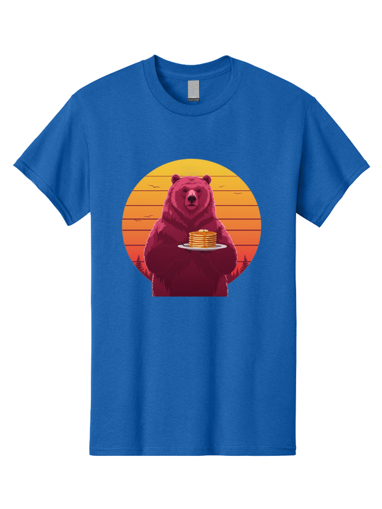 Bear-Holding-Pancakes Men'S Graphic Tee, 100% Cotton, Comfortable Casual Summer Wear, Machine Washable, Vintage Camera, Old Camera, Antique Camera, Black Camera, Classic Photography, Photography Equipment, Nostalgic Device, Film Camera, Bak041