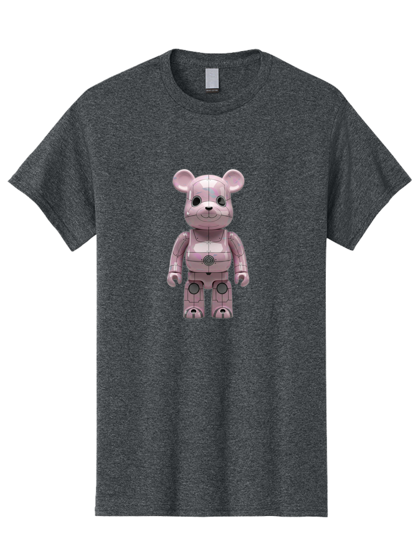 Bearbrick-1 Men'S Graphic Tee, 100% Cotton, Comfortable Casual Summer Wear, Machine Washable, Vintage Camera, Old Camera, Antique Camera, Black Camera, Classic Photography, Photography Equipment, Nostalgic Device, Film Camera, Camera Art Bak043