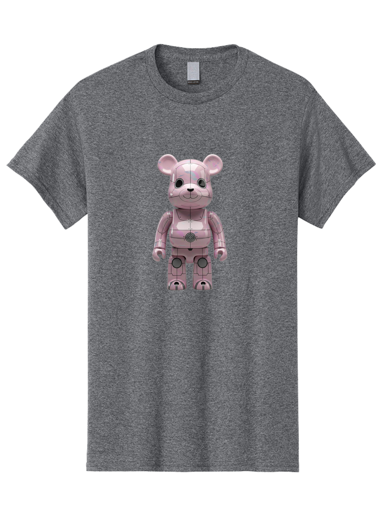 Bearbrick-1 Men'S Graphic Tee, 100% Cotton, Comfortable Casual Summer Wear, Machine Washable, Vintage Camera, Old Camera, Antique Camera, Black Camera, Classic Photography, Photography Equipment, Nostalgic Device, Film Camera, Camera Art Bak043