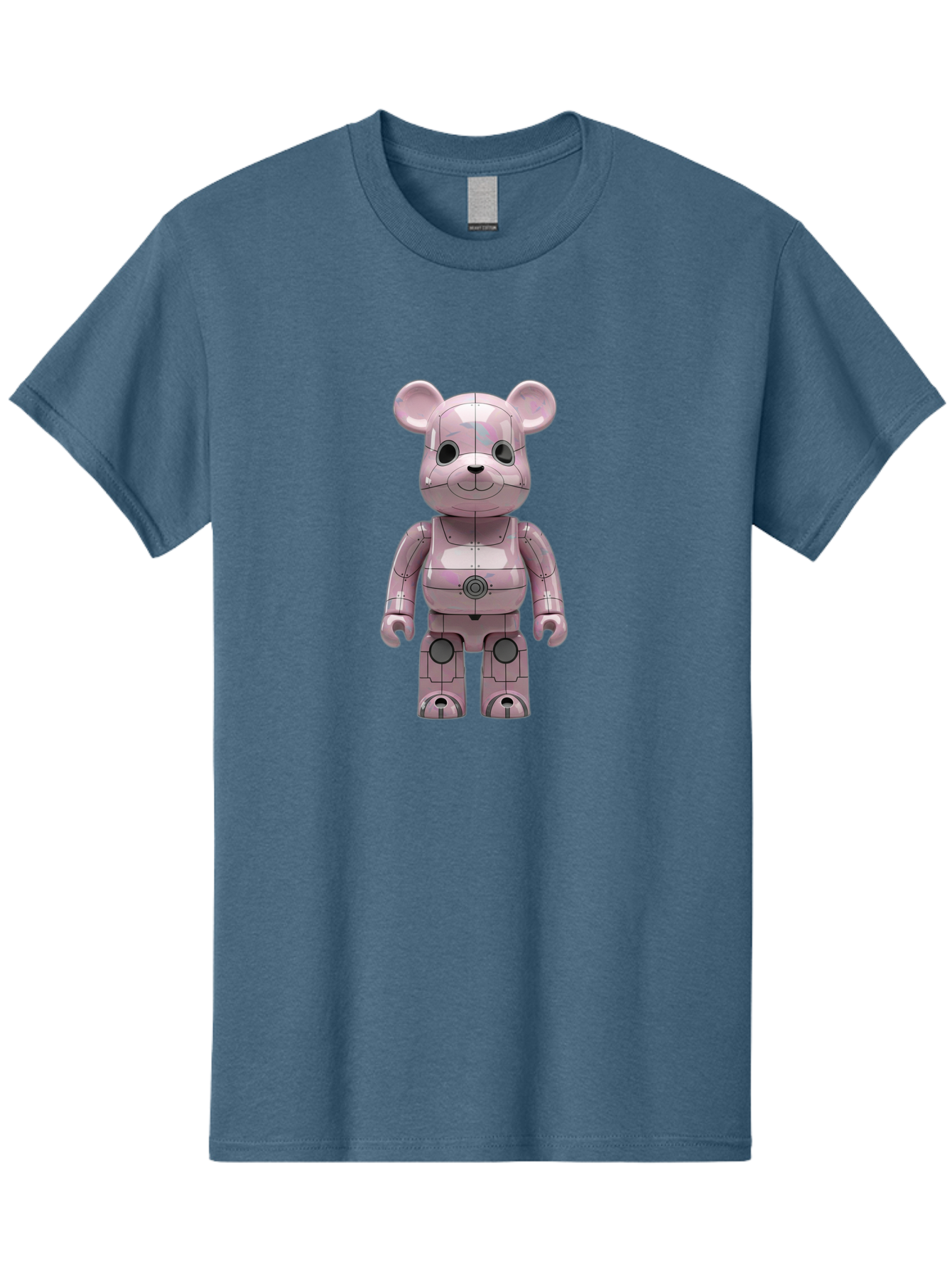Bearbrick-1 Men'S Graphic Tee, 100% Cotton, Comfortable Casual Summer Wear, Machine Washable, Vintage Camera, Old Camera, Antique Camera, Black Camera, Classic Photography, Photography Equipment, Nostalgic Device, Film Camera, Camera Art Bak043