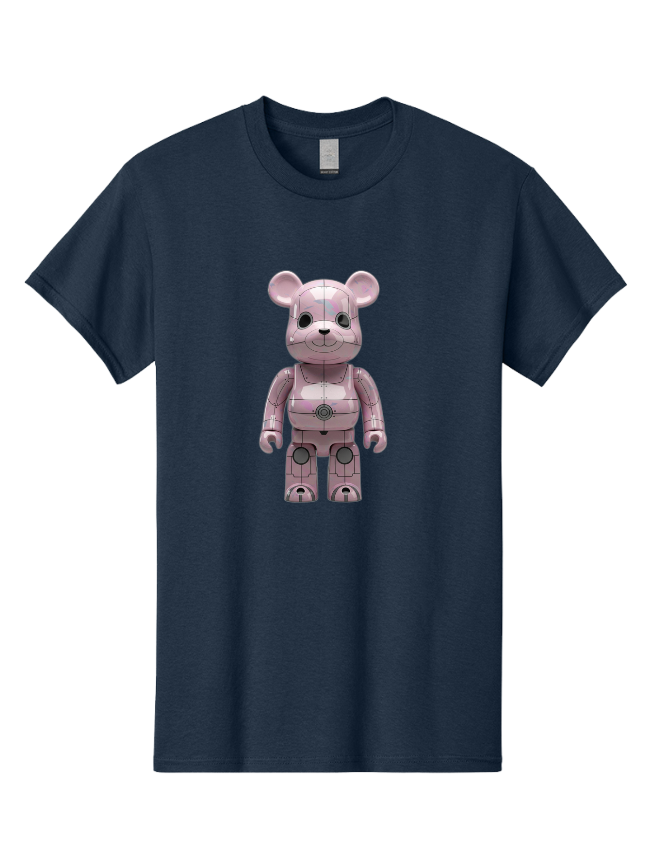 Bearbrick-1 Men'S Graphic Tee, 100% Cotton, Comfortable Casual Summer Wear, Machine Washable, Vintage Camera, Old Camera, Antique Camera, Black Camera, Classic Photography, Photography Equipment, Nostalgic Device, Film Camera, Camera Art Bak043