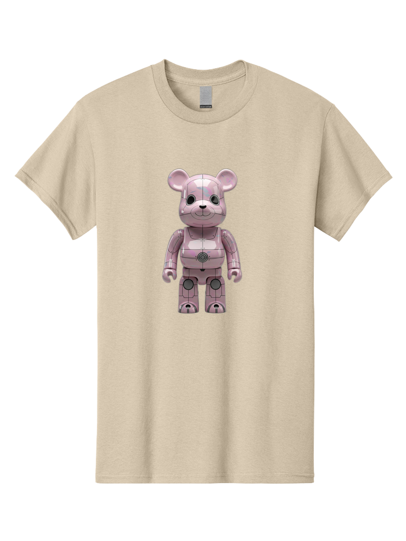 Bearbrick-1 Men'S Graphic Tee, 100% Cotton, Comfortable Casual Summer Wear, Machine Washable, Vintage Camera, Old Camera, Antique Camera, Black Camera, Classic Photography, Photography Equipment, Nostalgic Device, Film Camera, Camera Art Bak043