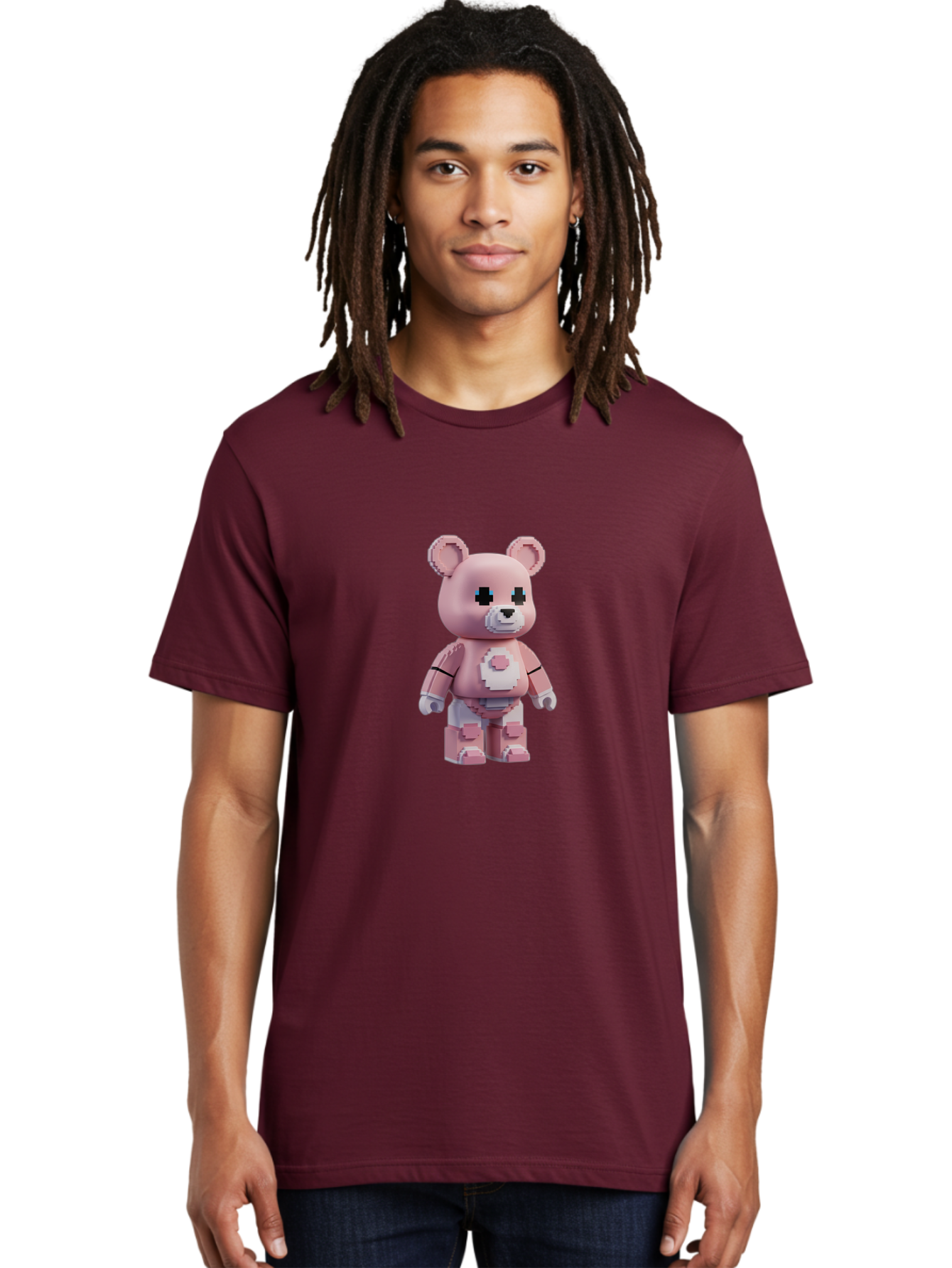 Bearbrick-2 Men'S Graphic Tee, 100% Cotton, Comfortable Casual Summer Wear, Machine Washable, Vintage Camera, Old Camera, Antique Camera, Black Camera, Classic Photography, Photography Equipment, Nostalgic Device, Film Camera, Camera Art Bak044