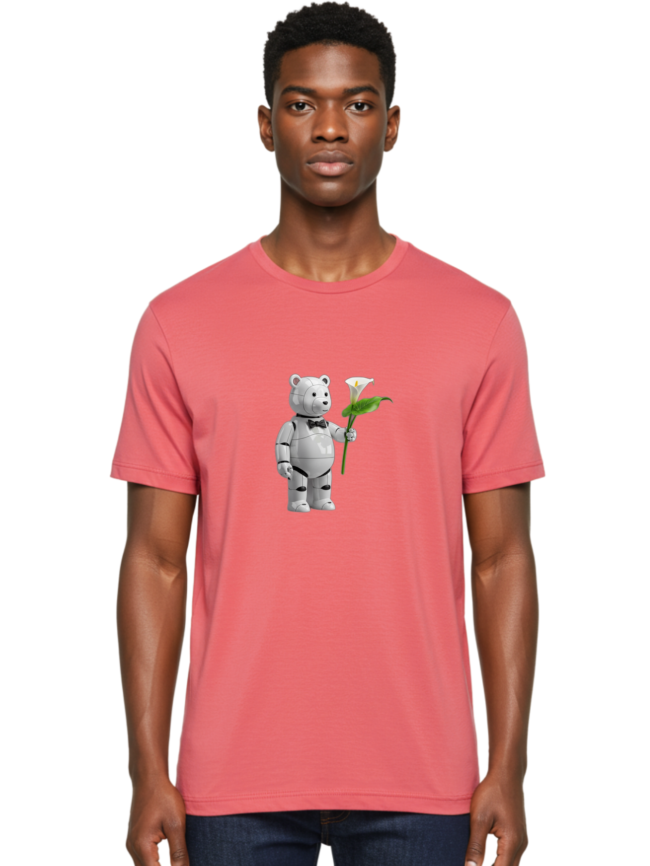Bearbrick-Robot Men'S Graphic Tee, 100% Cotton, Comfortable Casual Summer Wear, Machine Washable, Vintage Camera, Old Camera, Antique Camera, Black Camera, Classic Photography, Photography Equipment, Nostalgic Device, Film Camera, Camera Art Bak045