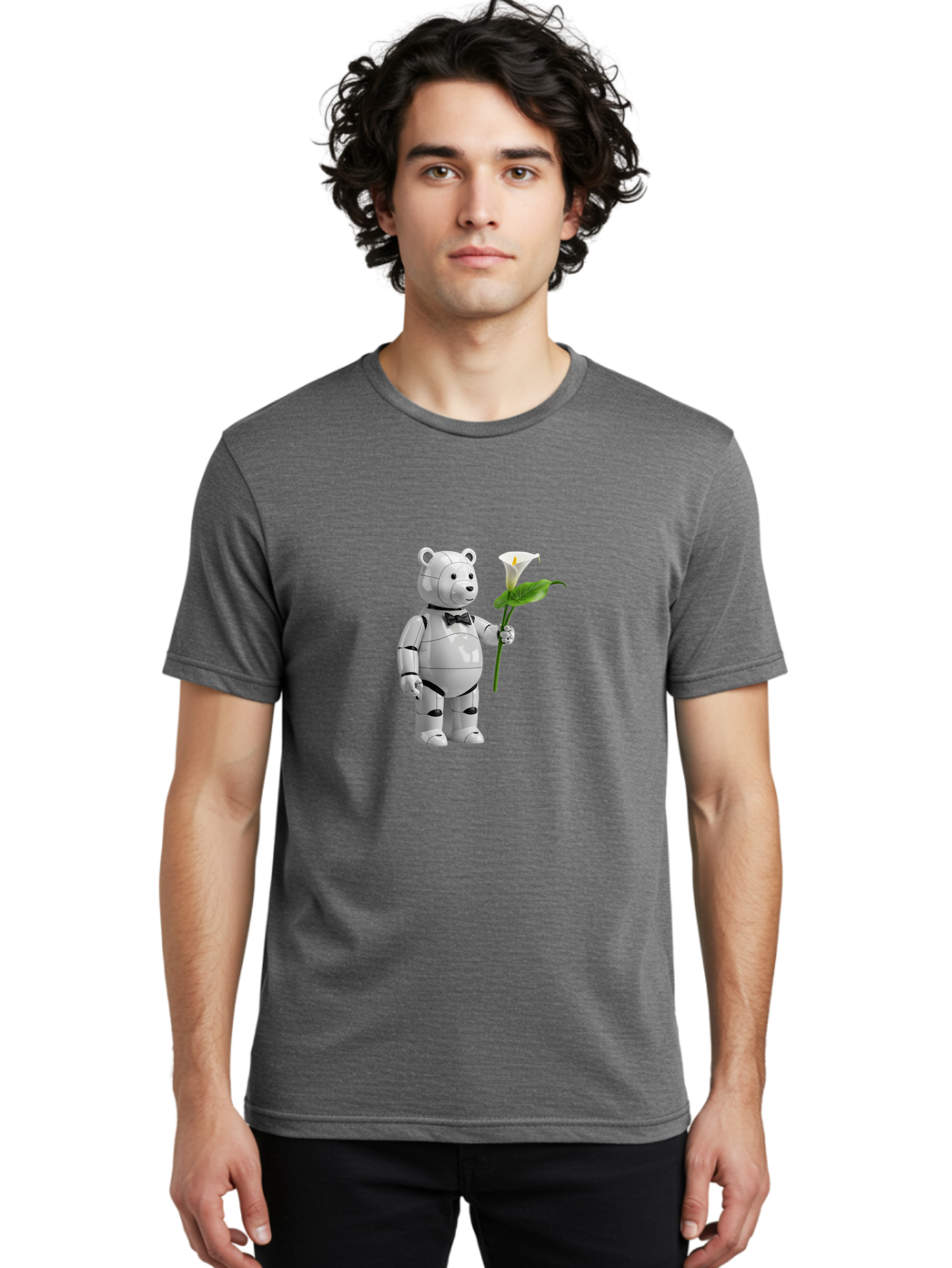 Bearbrick-Robot Men'S Graphic Tee, 100% Cotton, Comfortable Casual Summer Wear, Machine Washable, Vintage Camera, Old Camera, Antique Camera, Black Camera, Classic Photography, Photography Equipment, Nostalgic Device, Film Camera, Camera Art Bak045