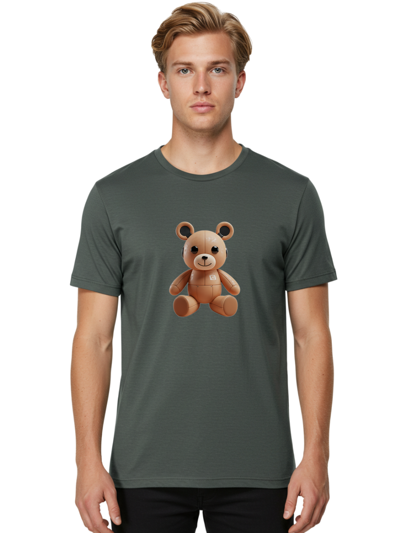 Bearbrick Men'S Graphic Tee, 100% Cotton, Comfortable Casual Summer Wear, Machine Washable, Vintage Camera, Old Camera, Antique Camera, Black Camera, Classic Photography, Photography Equipment, Nostalgic Device, Film Camera, Camera Art Bak046