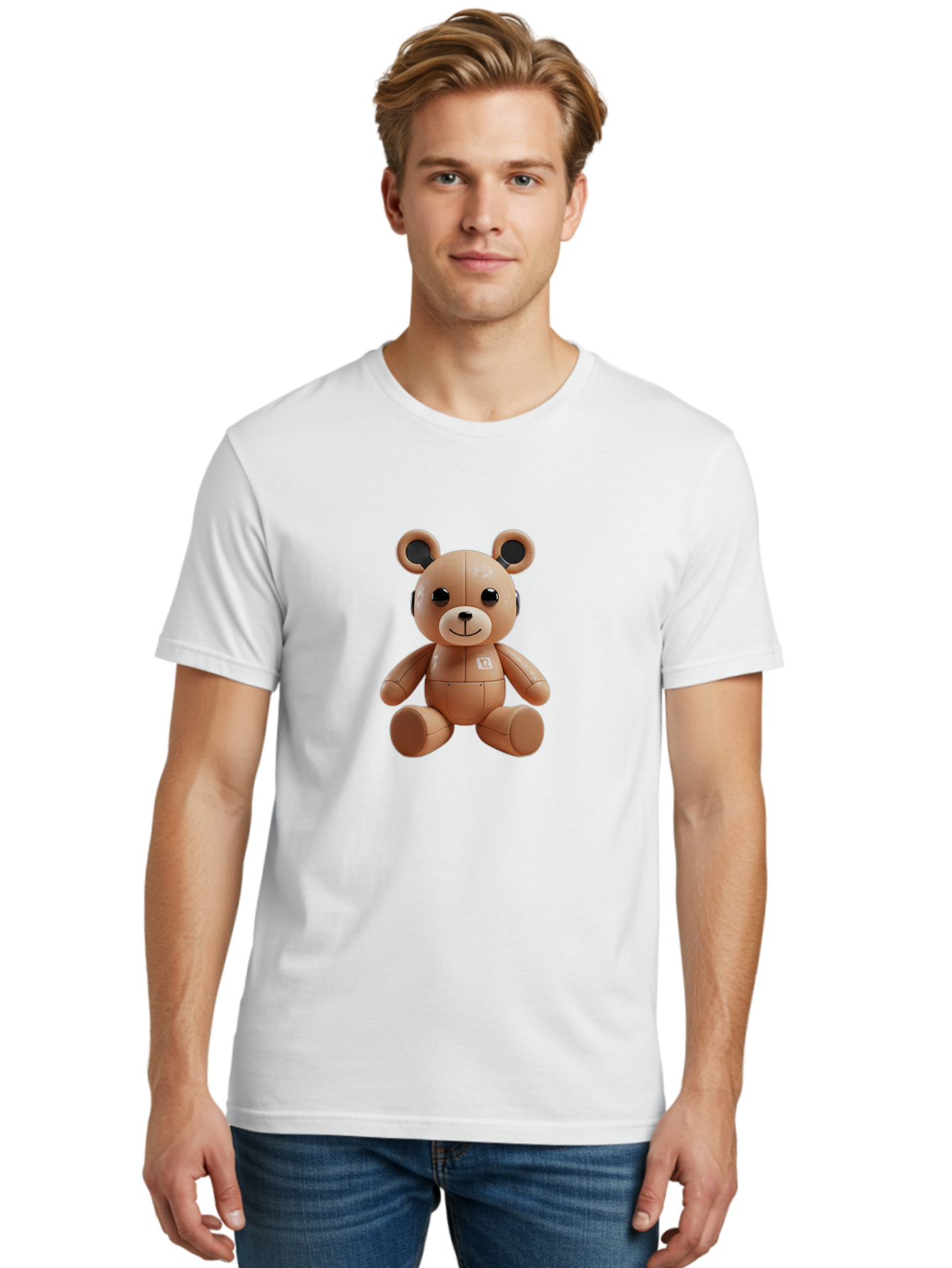 Bearbrick Men'S Graphic Tee, 100% Cotton, Comfortable Casual Summer Wear, Machine Washable, Vintage Camera, Old Camera, Antique Camera, Black Camera, Classic Photography, Photography Equipment, Nostalgic Device, Film Camera, Camera Art Bak046