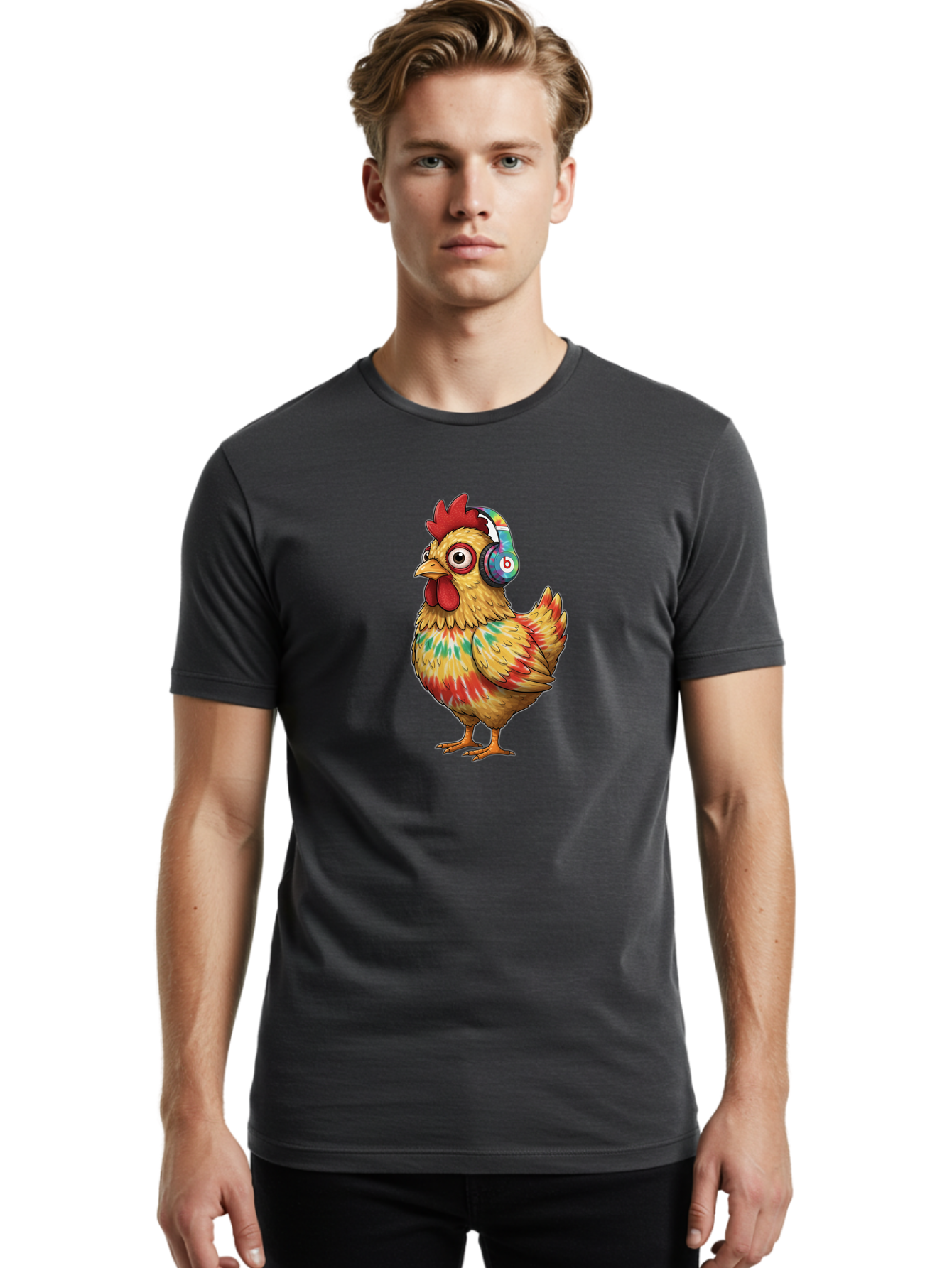 Beats-Chicken-2 Men'S Graphic Tee, 100% Cotton, Comfortable Casual Summer Wear, Machine Washable, Vintage Camera, Old Camera, Antique Camera, Black Camera, Classic Photography, Photography Equipment, Nostalgic Device, Film Camera, Camera Art Bak048