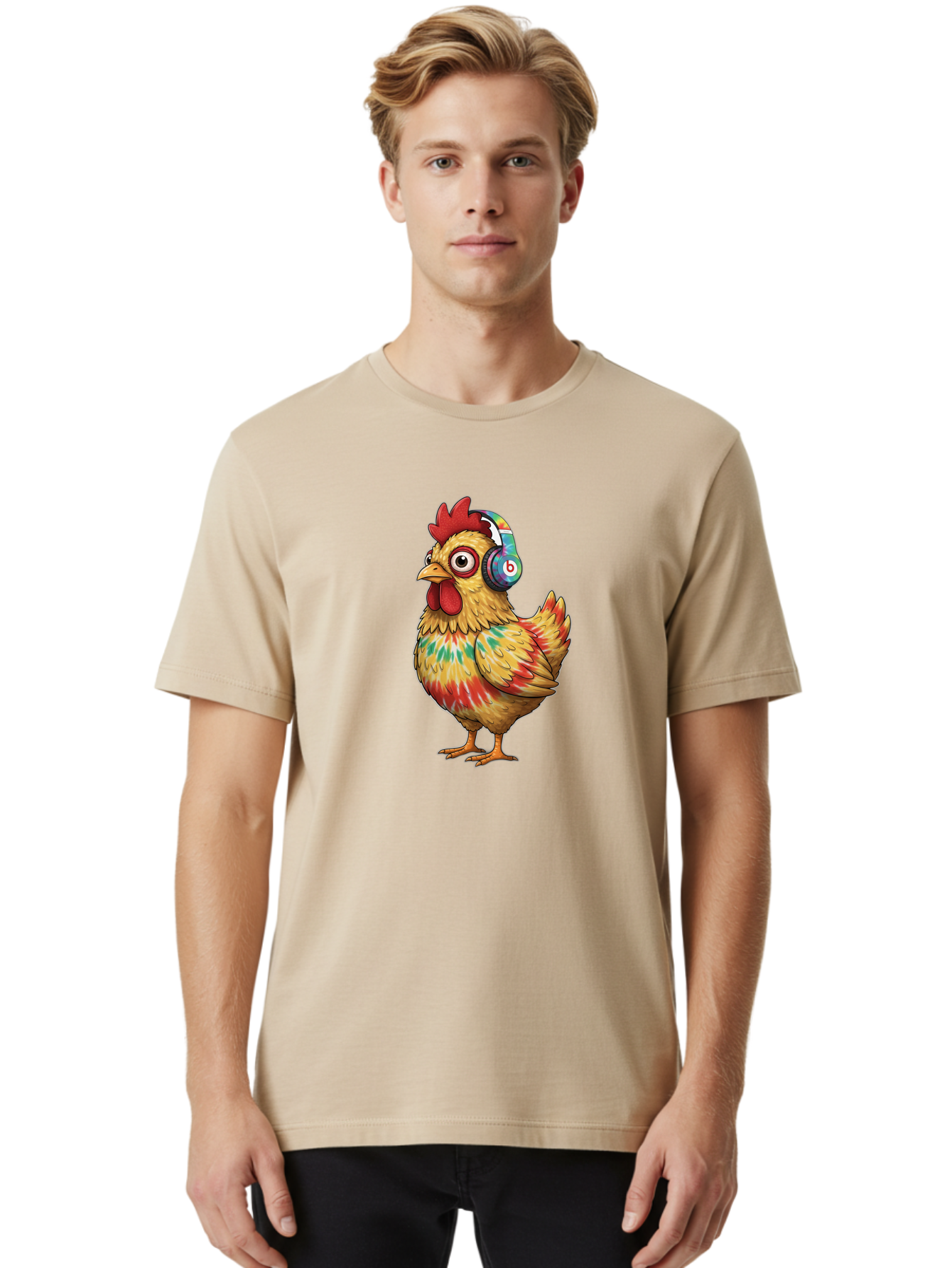 Beats-Chicken-2 Men'S Graphic Tee, 100% Cotton, Comfortable Casual Summer Wear, Machine Washable, Vintage Camera, Old Camera, Antique Camera, Black Camera, Classic Photography, Photography Equipment, Nostalgic Device, Film Camera, Camera Art Bak048
