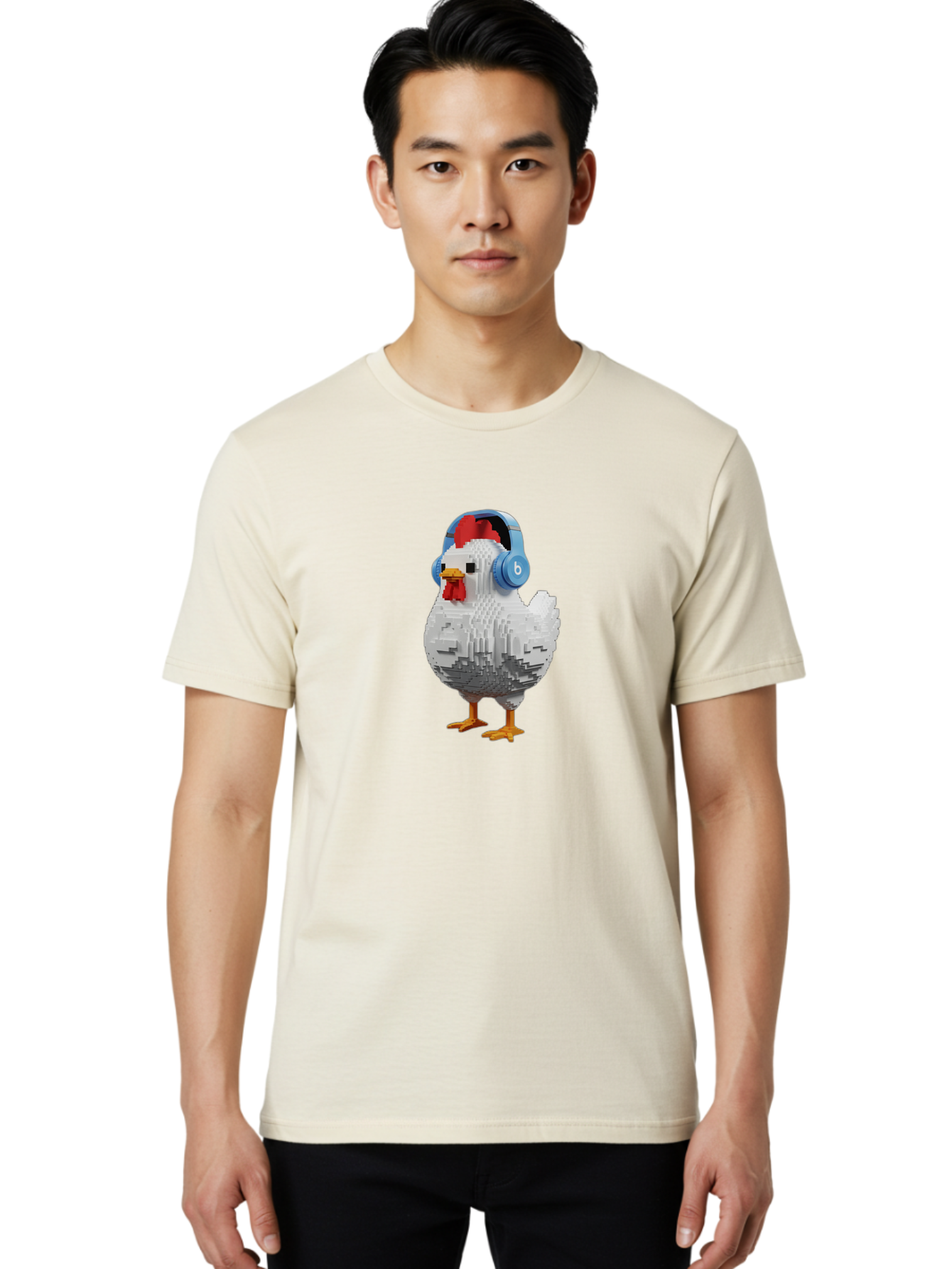 Beats-Chicken Men'S Graphic Tee, 100% Cotton, Comfortable Casual Summer Wear, Machine Washable, Vintage Camera, Old Camera, Antique Camera, Black Camera, Classic Photography, Photography Equipment, Nostalgic Device, Film Camera, Camera Art Bak049