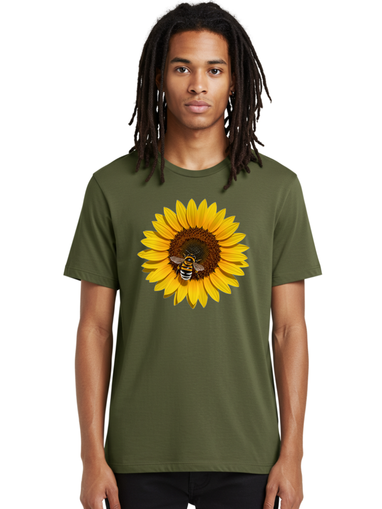 Bee-On-Sunflower Men'S Graphic Tee, 100% Cotton, Comfortable Casual Summer Wear, Machine Washable, Vintage Camera, Old Camera, Antique Camera, Black Camera, Classic Photography, Photography Equipment, Nostalgic Device, Film Camera, Camera Art Bak050