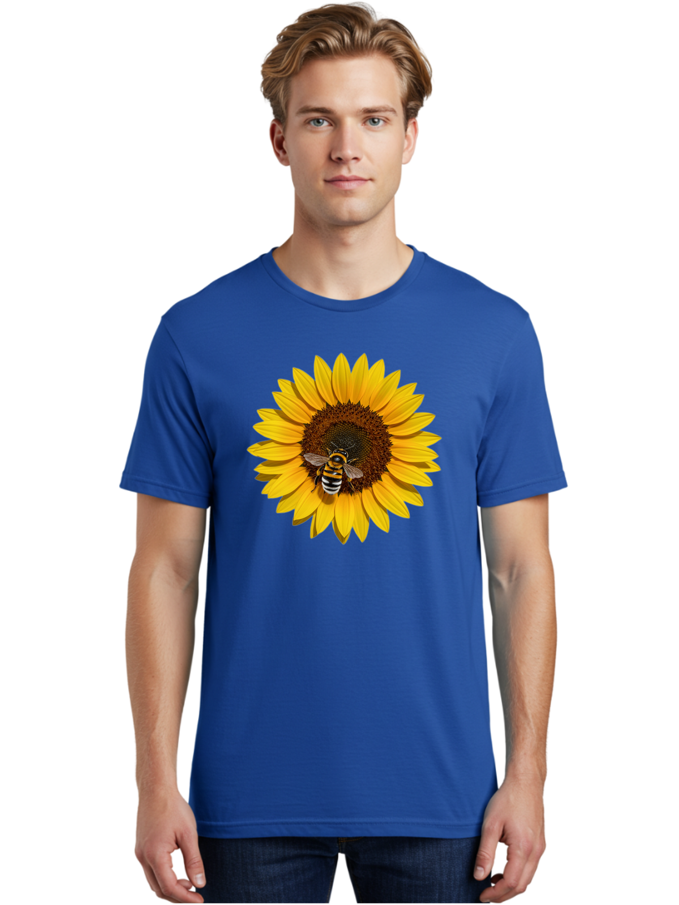 Bee-On-Sunflower Men'S Graphic Tee, 100% Cotton, Comfortable Casual Summer Wear, Machine Washable, Vintage Camera, Old Camera, Antique Camera, Black Camera, Classic Photography, Photography Equipment, Nostalgic Device, Film Camera, Camera Art Bak050