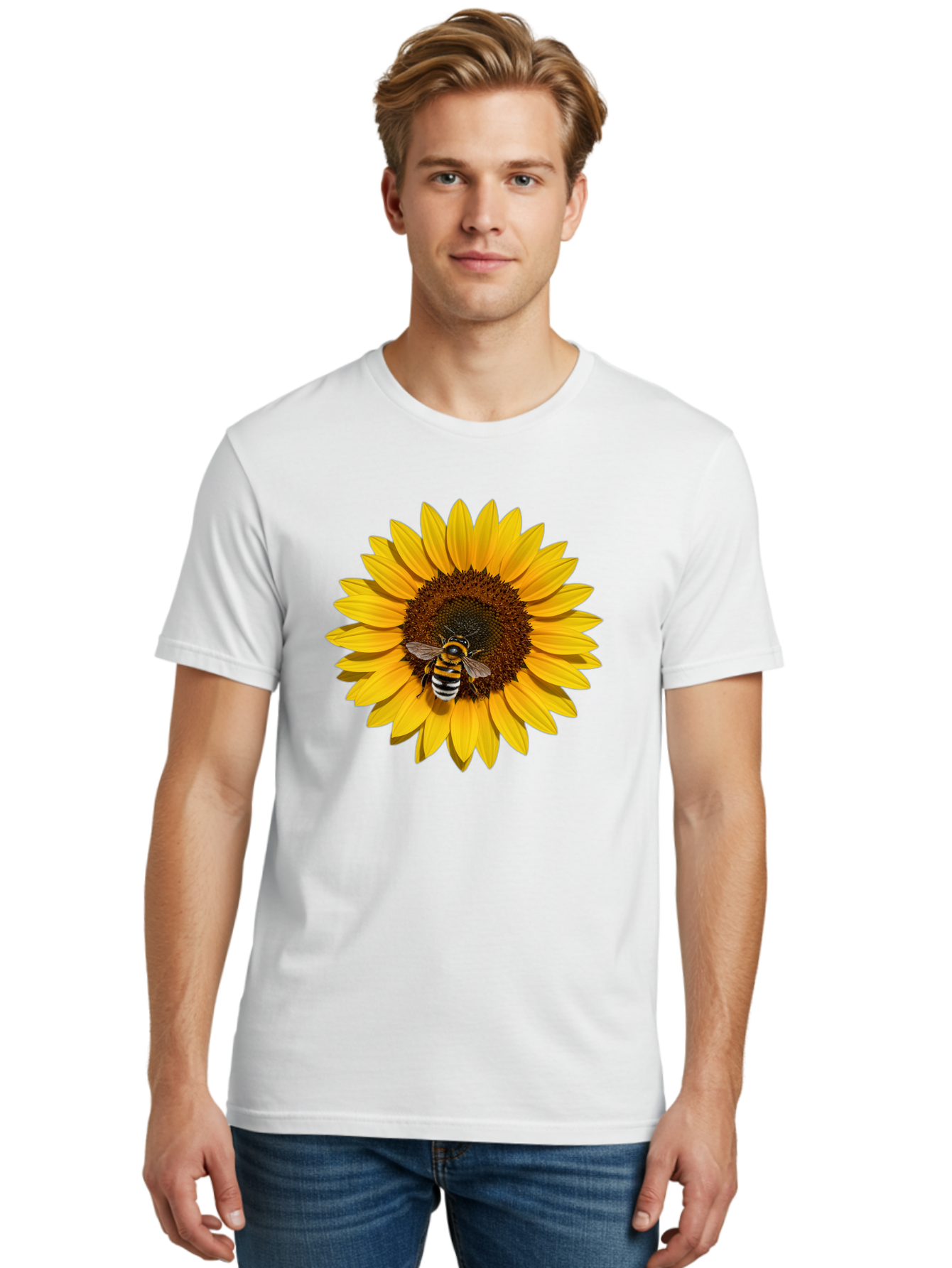 Bee-On-Sunflower Men'S Graphic Tee, 100% Cotton, Comfortable Casual Summer Wear, Machine Washable, Vintage Camera, Old Camera, Antique Camera, Black Camera, Classic Photography, Photography Equipment, Nostalgic Device, Film Camera, Camera Art Bak050