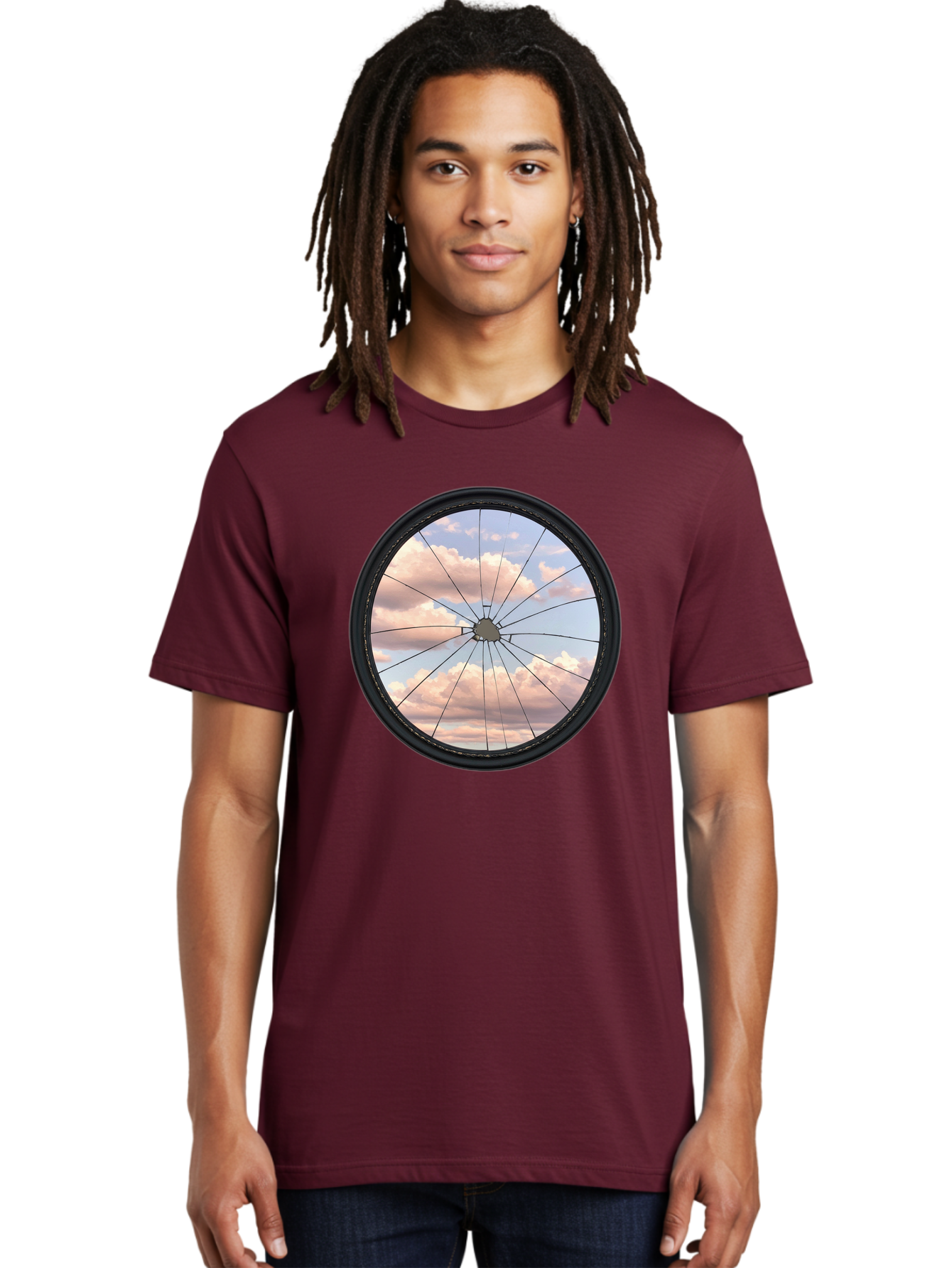 Bicycle-Wheel Men'S Graphic Tee, 100% Cotton, Comfortable Casual Summer Wear, Machine Washable, Vintage Camera, Old Camera, Antique Camera, Black Camera, Classic Photography, Photography Equipment, Nostalgic Device, Film Camera, Camera Art Bak051