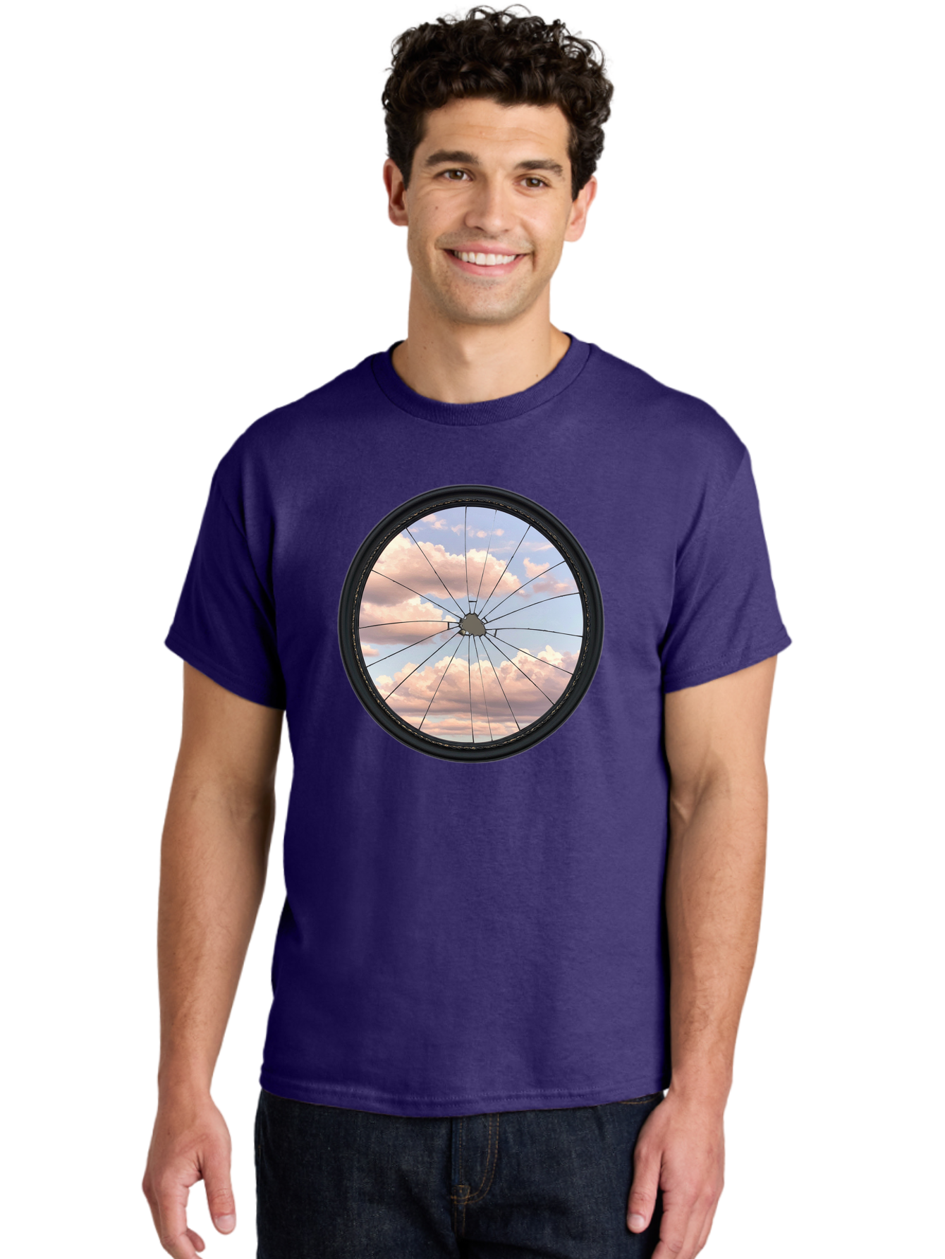 Bicycle-Wheel Men'S Graphic Tee, 100% Cotton, Comfortable Casual Summer Wear, Machine Washable, Vintage Camera, Old Camera, Antique Camera, Black Camera, Classic Photography, Photography Equipment, Nostalgic Device, Film Camera, Camera Art Bak051