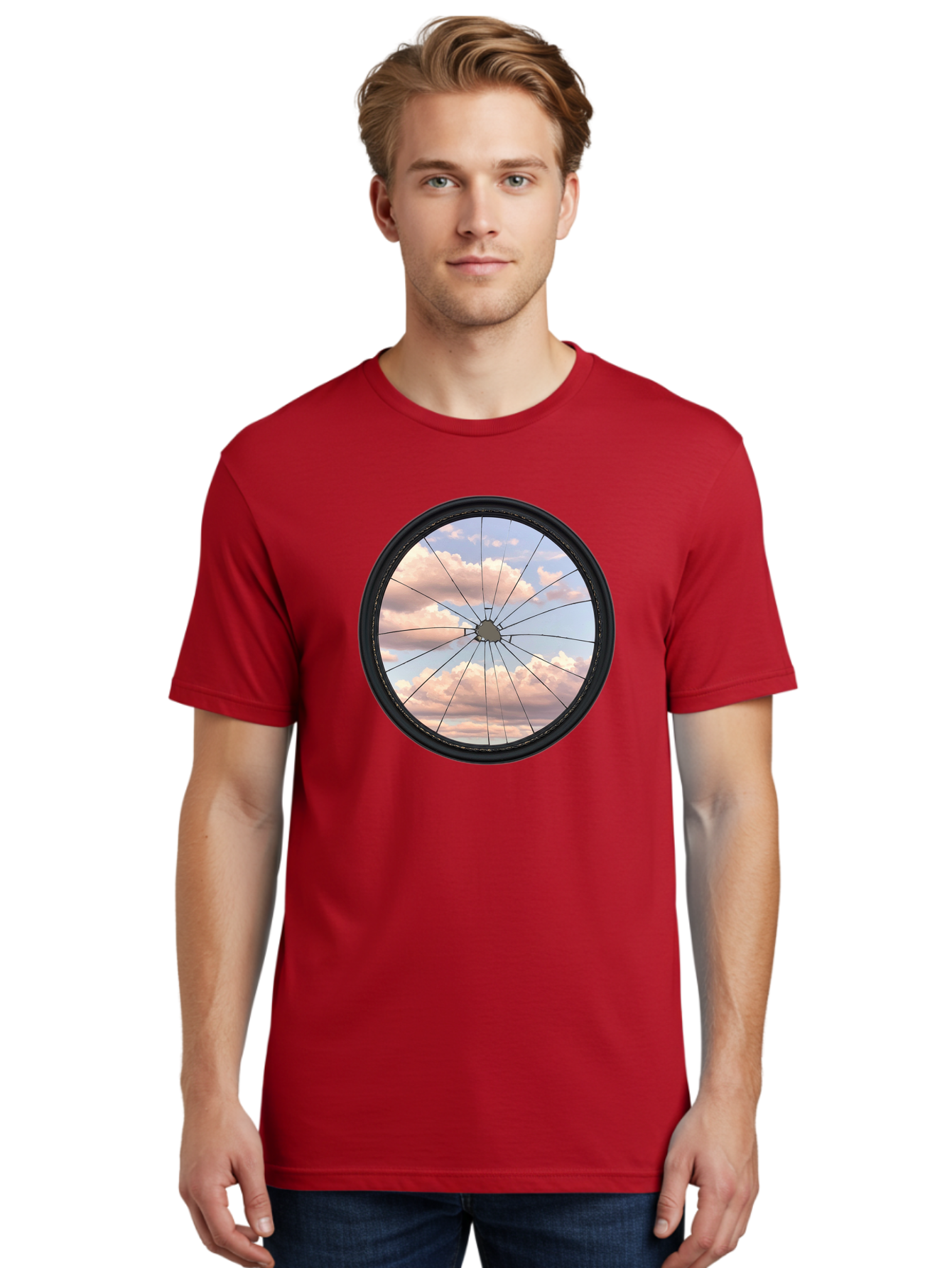 Bicycle-Wheel Men'S Graphic Tee, 100% Cotton, Comfortable Casual Summer Wear, Machine Washable, Vintage Camera, Old Camera, Antique Camera, Black Camera, Classic Photography, Photography Equipment, Nostalgic Device, Film Camera, Camera Art Bak051