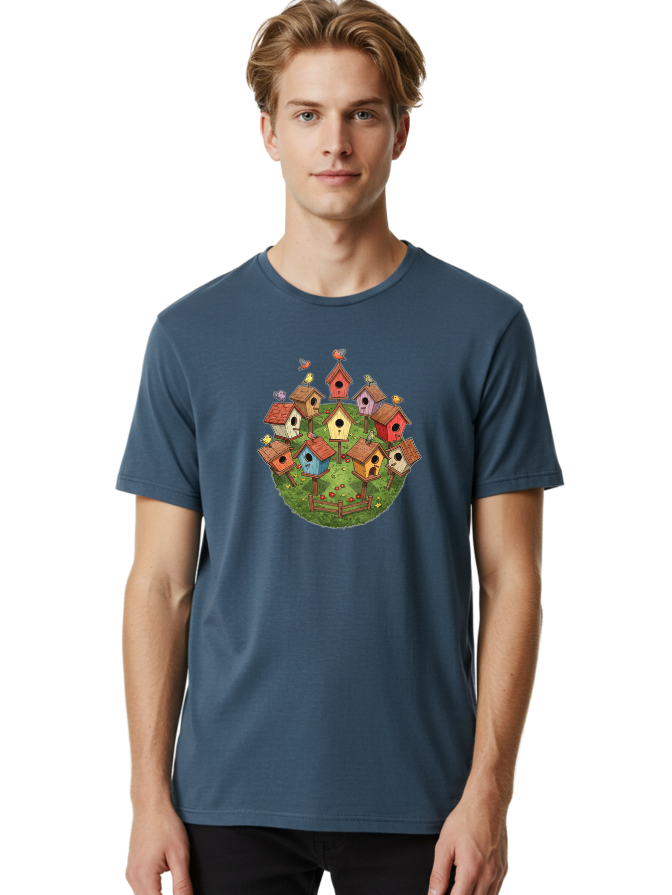 Birdhouses-1 Men'S Graphic Tee, 100% Cotton, Comfortable Casual Summer Wear, Machine Washable, Vintage Camera, Old Camera, Antique Camera, Black Camera, Classic Photography, Photography Equipment, Nostalgic Device, Film Camera, Camera Art Bak053