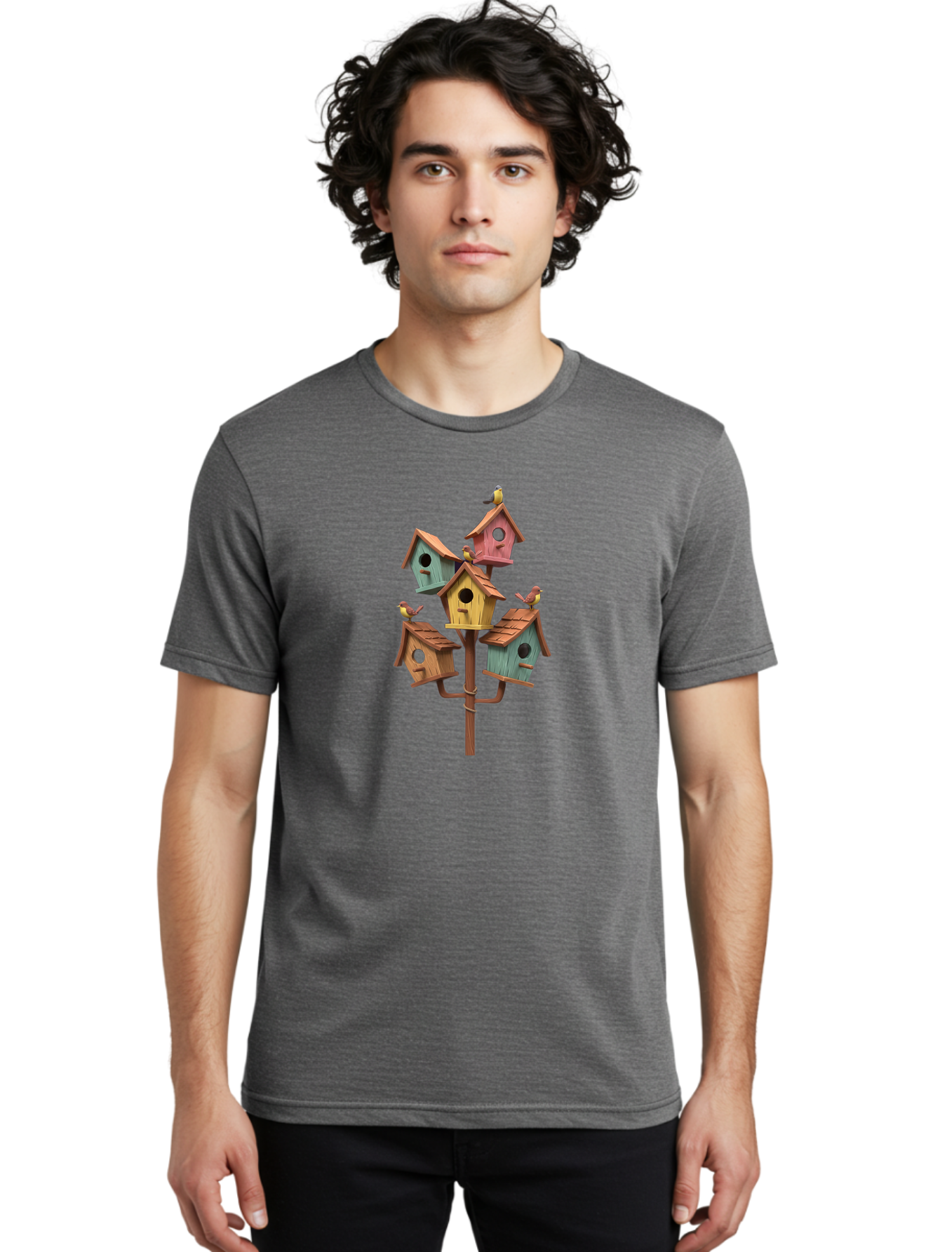 Birdhouses Men'S Graphic Tee, 100% Cotton, Comfortable Casual Summer Wear, Machine Washable, Vintage Camera, Old Camera, Antique Camera, Black Camera, Classic Photography, Photography Equipment, Nostalgic Device, Film Camera, Camera Art Bak054